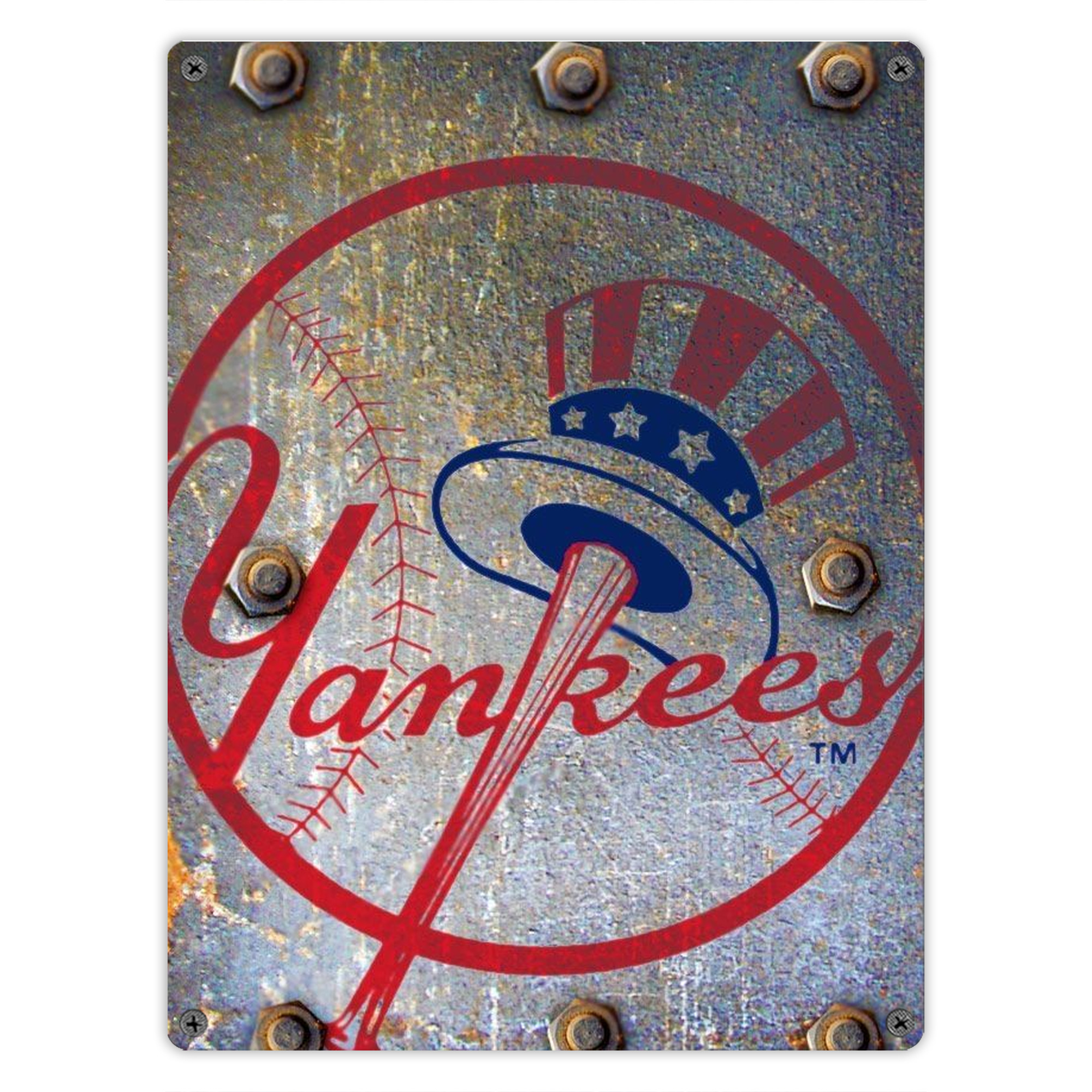 New York Yankees 112 Vintage Metal Tin Sign 12x16inch – Retro Wall Art Decor For Home, Bar, Kitchen, Bedroom, Office – Durable Iron Sheet Poster, Easy To Hang, Full-Color Printing