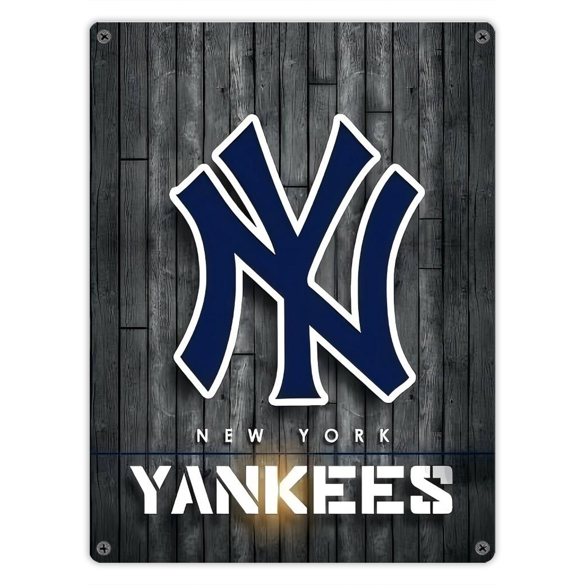 New York Yankees 127 Vintage Metal Tin Sign 12x16inch – Retro Wall Art Decor For Home, Bar, Kitchen, Bedroom, Office – Durable Iron Sheet Poster, Easy To Hang, Full-Color Printing