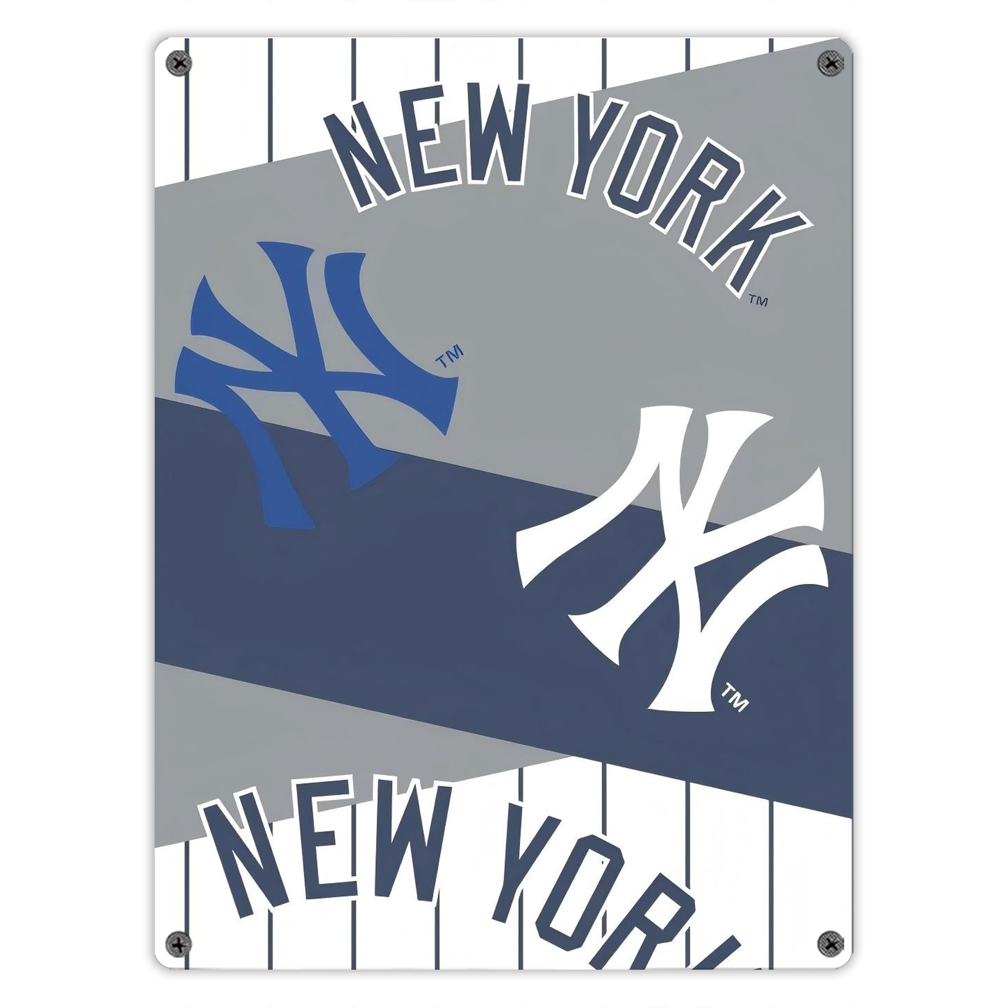New York Yankees 133 Vintage Metal Tin Sign 12x16inch – Retro Wall Art Decor For Home, Bar, Kitchen, Bedroom, Office – Durable Iron Sheet Poster, Easy To Hang, Full-Color Printing