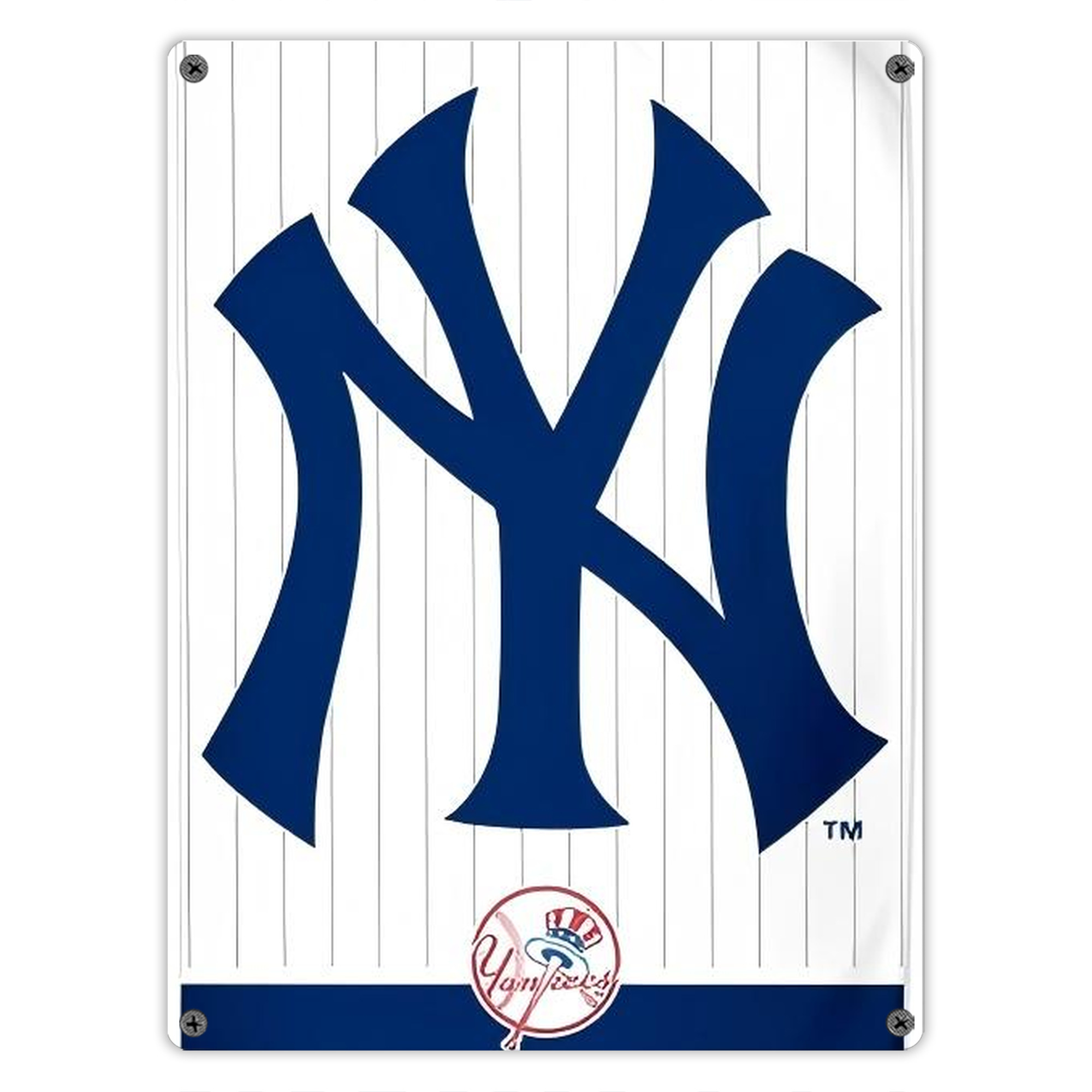 New York Yankees 134 Vintage Metal Tin Sign 12x16inch – Retro Wall Art Decor For Home, Bar, Kitchen, Bedroom, Office – Durable Iron Sheet Poster, Easy To Hang, Full-Color Printing