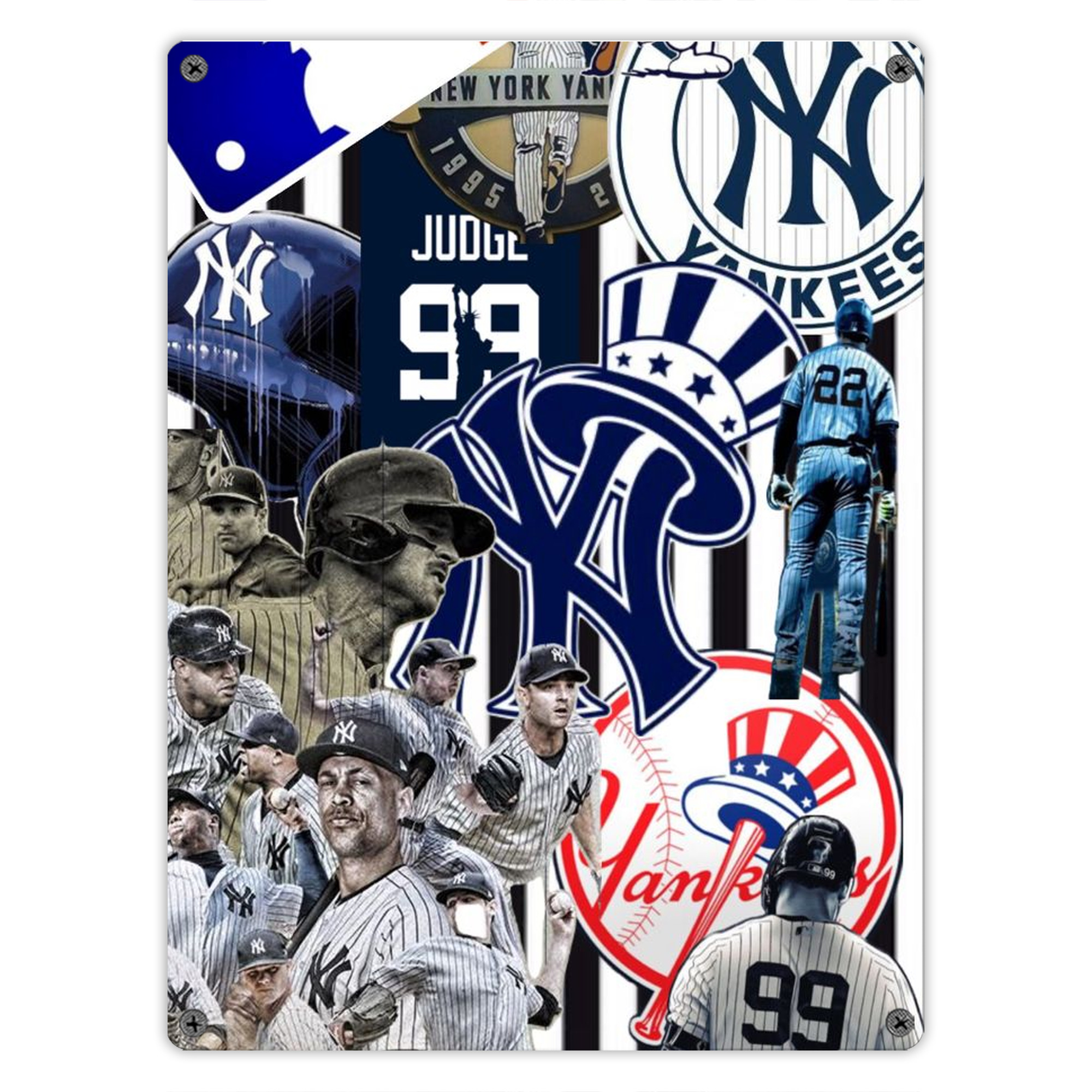 New York Yankees 138 Vintage Metal Tin Sign 12x16inch – Retro Wall Art Decor For Home, Bar, Kitchen, Bedroom, Office – Durable Iron Sheet Poster, Easy To Hang, Full-Color Printing