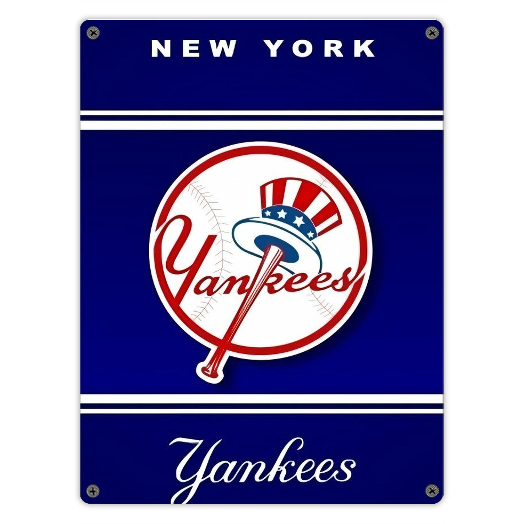 New York Yankees 139 Vintage Metal Tin Sign 12x16inch – Retro Wall Art Decor For Home, Bar, Kitchen, Bedroom, Office – Durable Iron Sheet Poster, Easy To Hang, Full-Color Printing