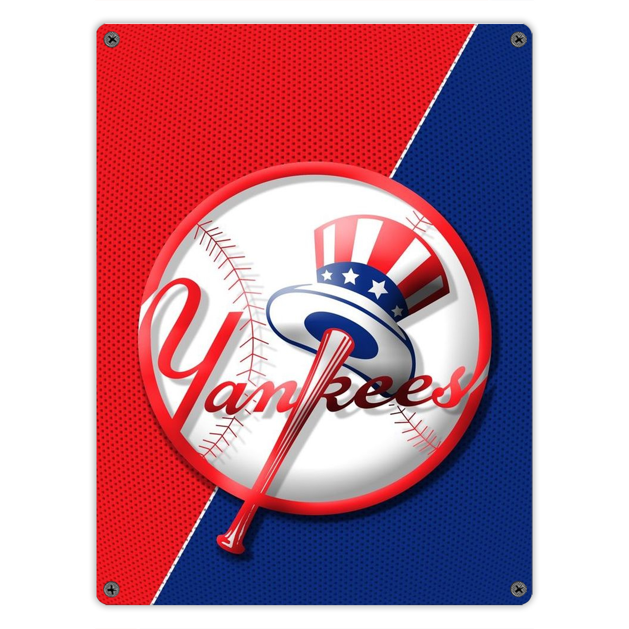 New York Yankees 148 Vintage Metal Tin Sign 12x16inch – Retro Wall Art Decor For Home, Bar, Kitchen, Bedroom, Office – Durable Iron Sheet Poster, Easy To Hang, Full-Color Printing