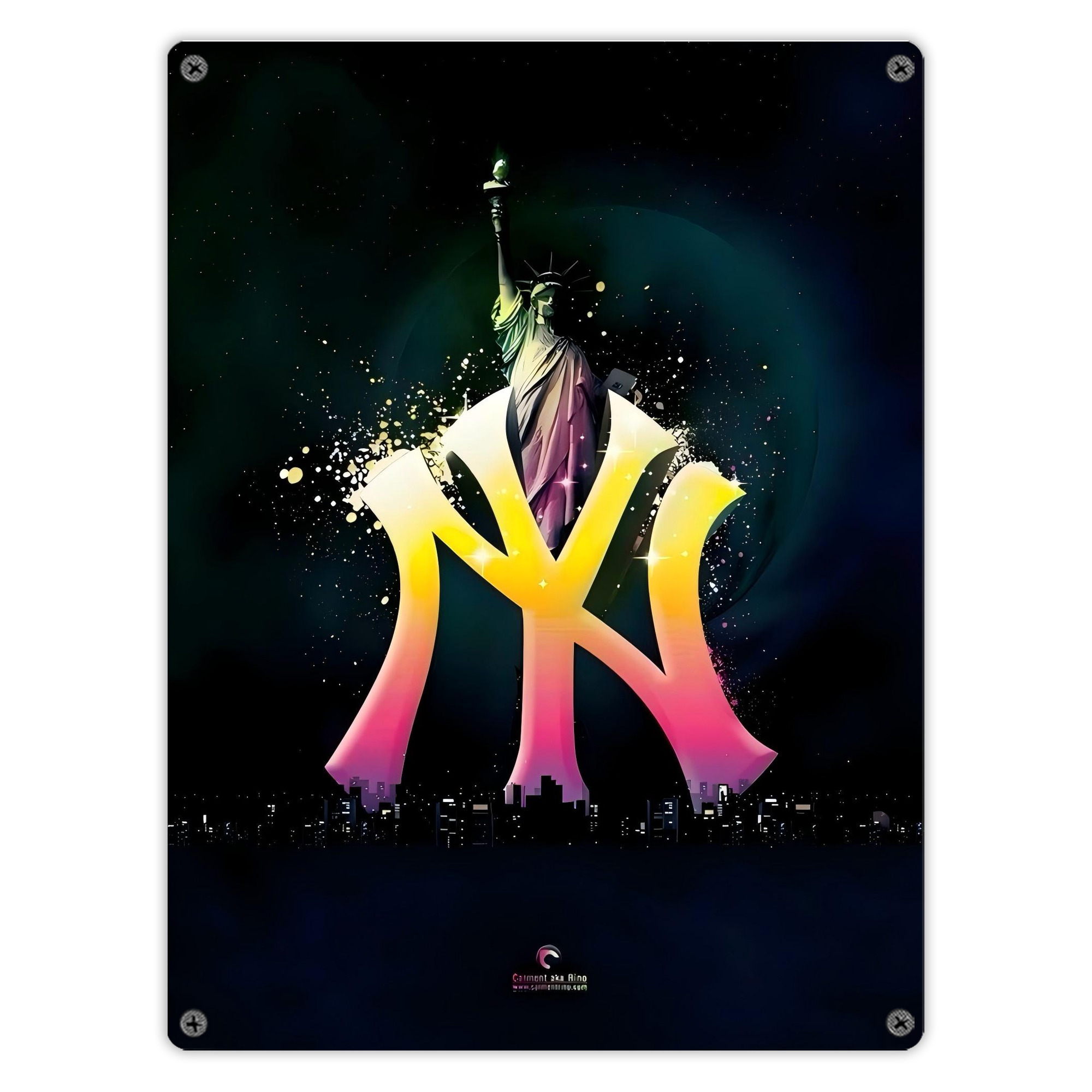 New York Yankees 149 Vintage Metal Tin Sign 12x16inch – Retro Wall Art Decor For Home, Bar, Kitchen, Bedroom, Office – Durable Iron Sheet Poster, Easy To Hang, Full-Color Printing