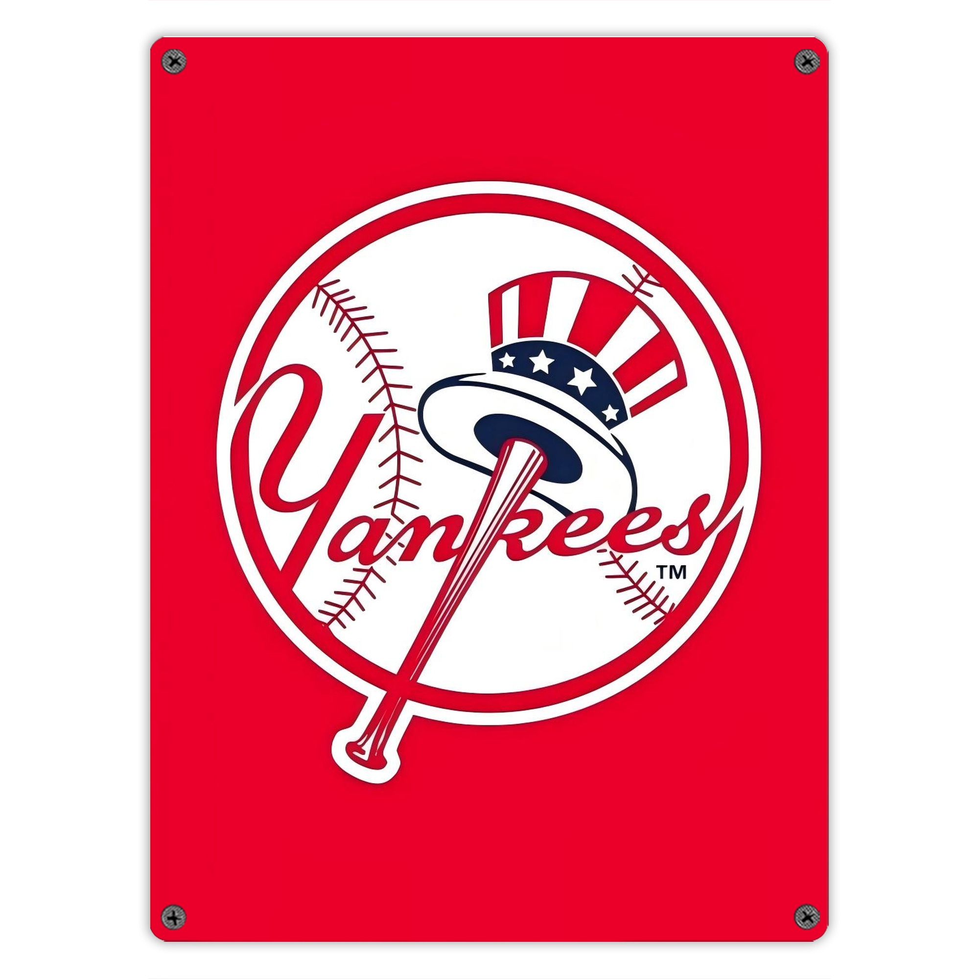 New York Yankees 165 Vintage Metal Tin Sign 12x16inch – Retro Wall Art Decor For Home, Bar, Kitchen, Bedroom, Office – Durable Iron Sheet Poster, Easy To Hang, Full-Color Printing