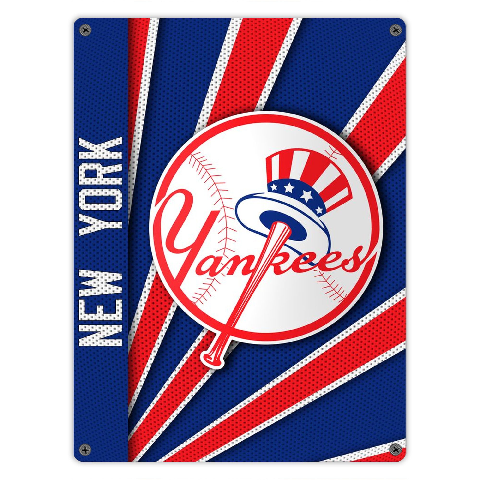 New York Yankees 182 Vintage Metal Tin Sign 12x16inch – Retro Wall Art Decor For Home, Bar, Kitchen, Bedroom, Office – Durable Iron Sheet Poster, Easy To Hang, Full-Color Printing