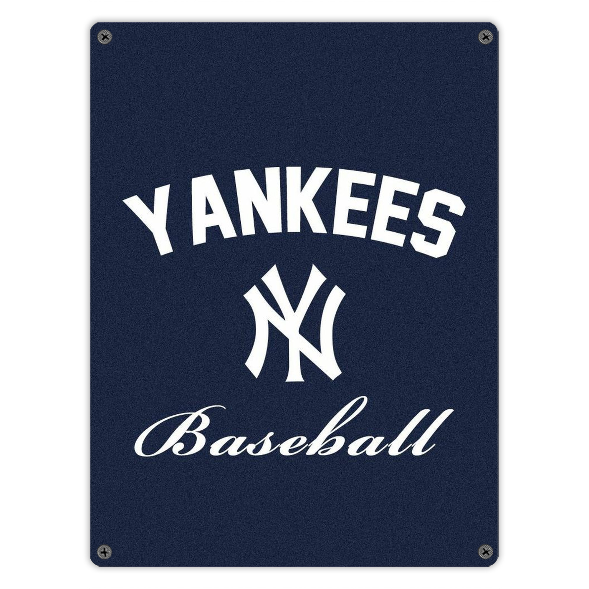 New York Yankees Baseball Vintage Metal Tin Sign 12x16inch – Retro Wall Art Decor For Home, Bar, Kitchen, Bedroom, Office – Durable Iron Sheet Poster, Easy To Hang, Full-Color Printing