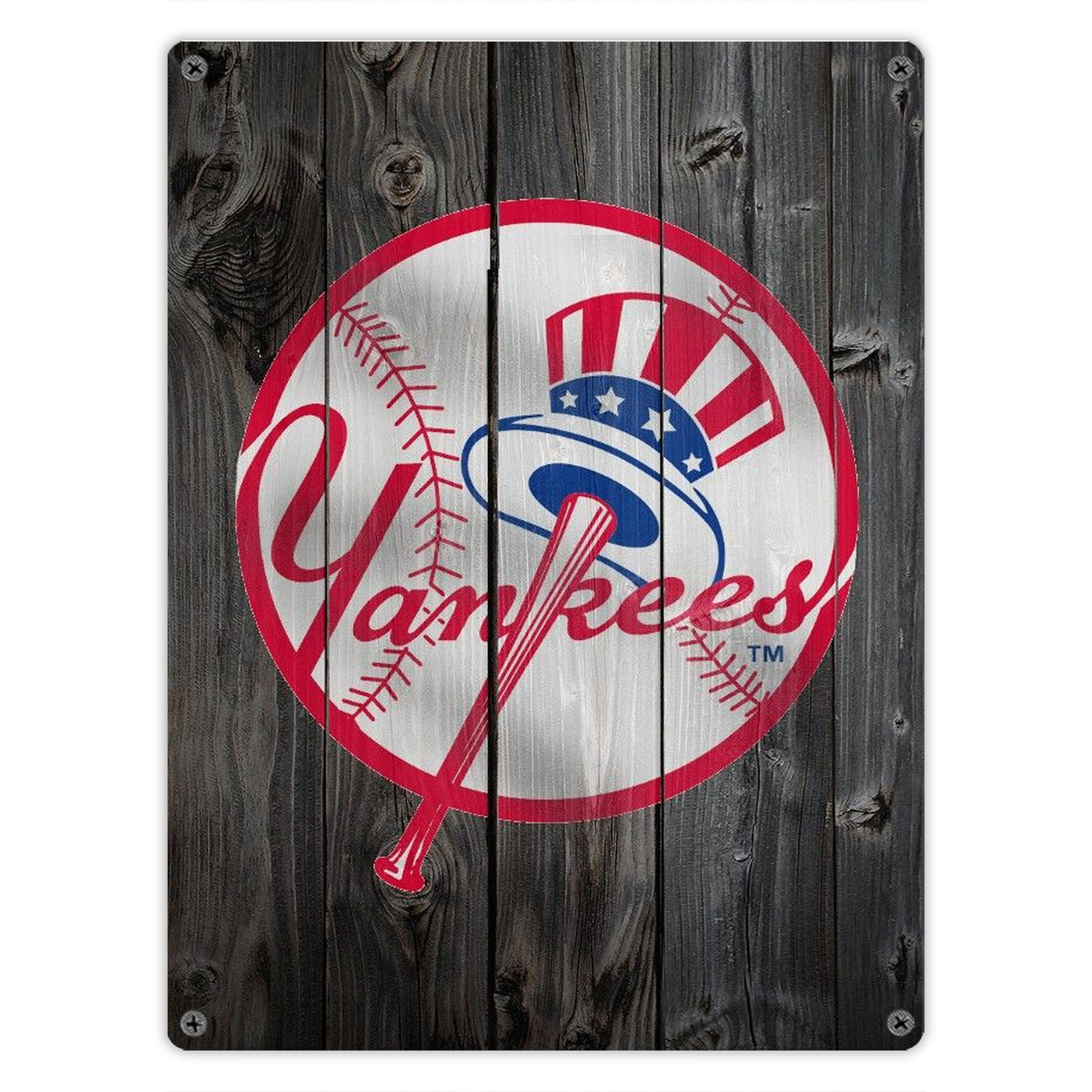 New York Yankees 189 Vintage Metal Tin Sign 12x16inch – Retro Wall Art Decor For Home, Bar, Kitchen, Bedroom, Office – Durable Iron Sheet Poster, Easy To Hang, Full-Color Printing