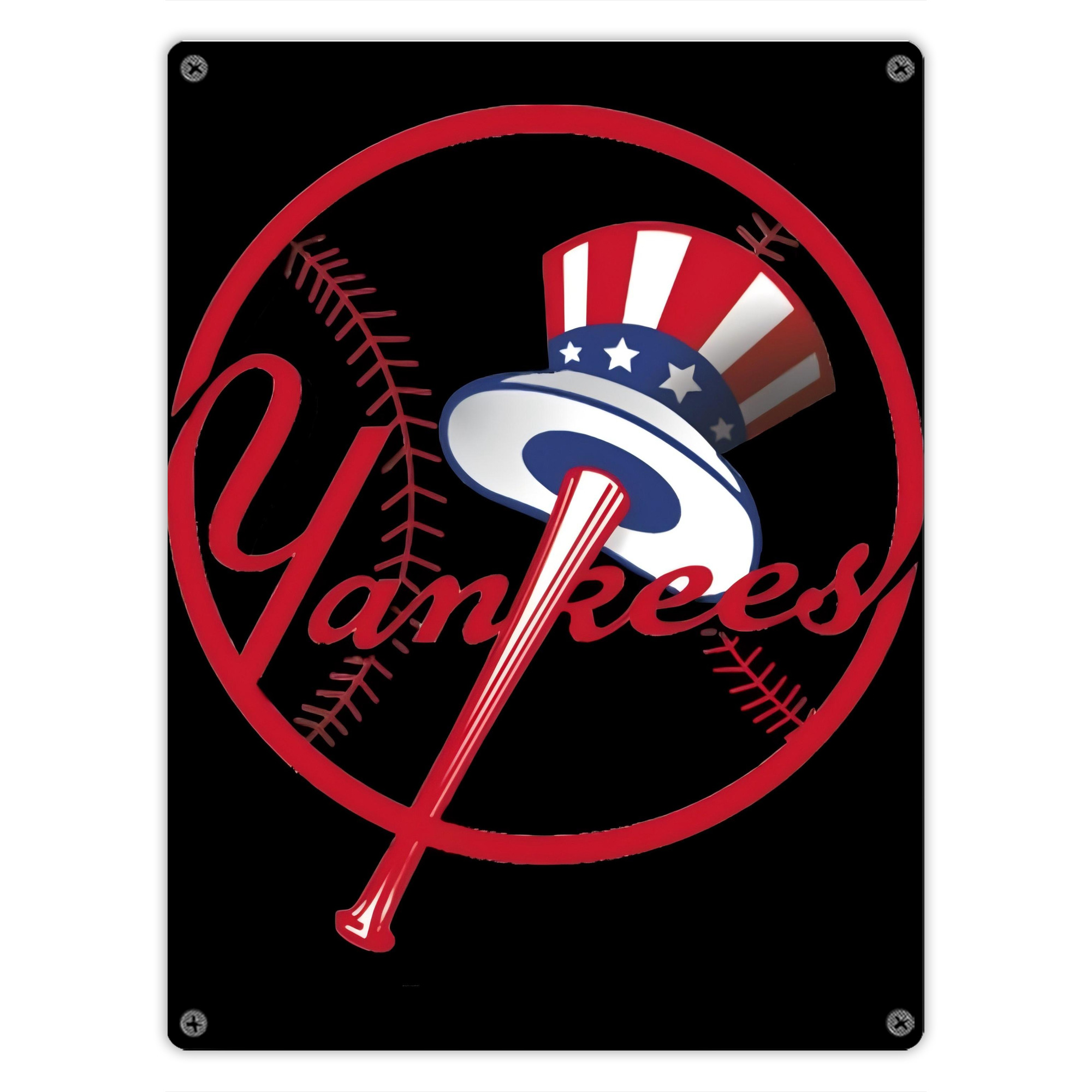 New York Yankees 188 Vintage Metal Tin Sign 12x16inch – Retro Wall Art Decor For Home, Bar, Kitchen, Bedroom, Office – Durable Iron Sheet Poster, Easy To Hang, Full-Color Printing