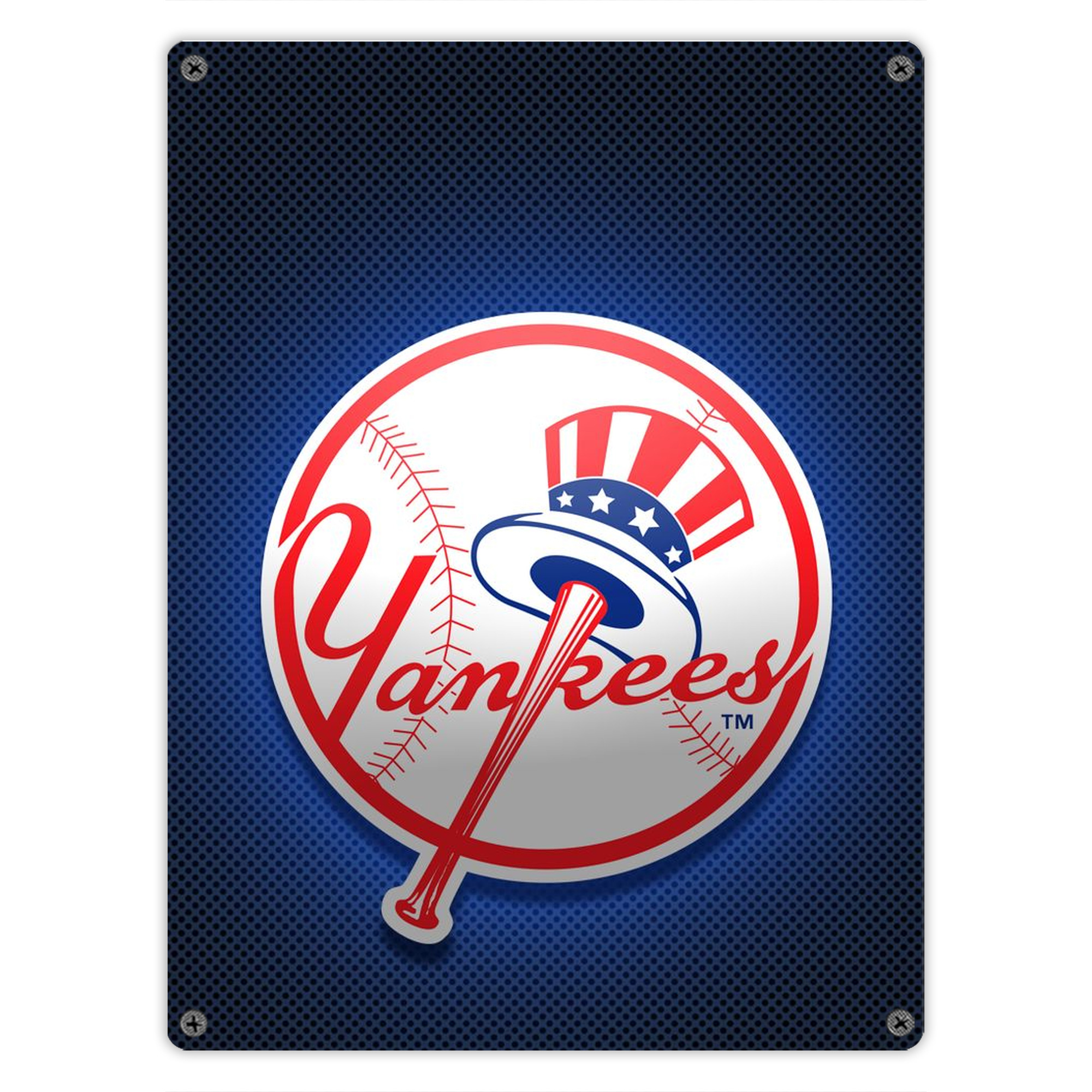 New York Yankees 193 Vintage Metal Tin Sign 12x16inch – Retro Wall Art Decor For Home, Bar, Kitchen, Bedroom, Office – Durable Iron Sheet Poster, Easy To Hang, Full-Color Printing