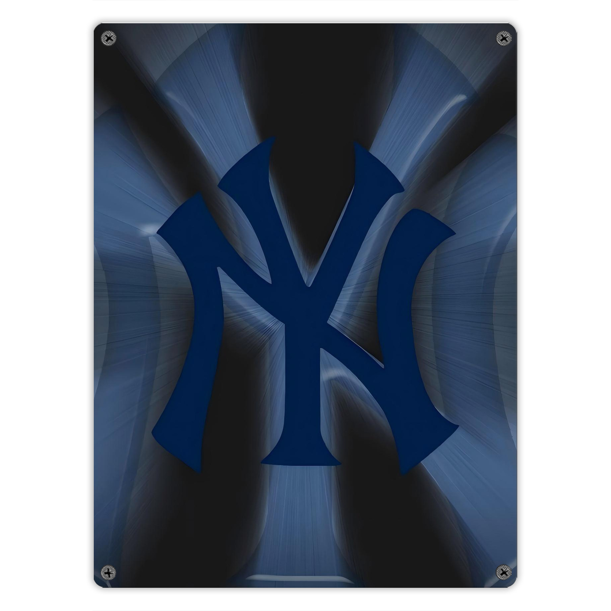 New York Yankees 110 Vintage Metal Tin Sign 12x16inch – Retro Wall Art Decor For Home, Bar, Kitchen, Bedroom, Office – Durable Iron Sheet Poster, Easy To Hang, Full-Color Printing