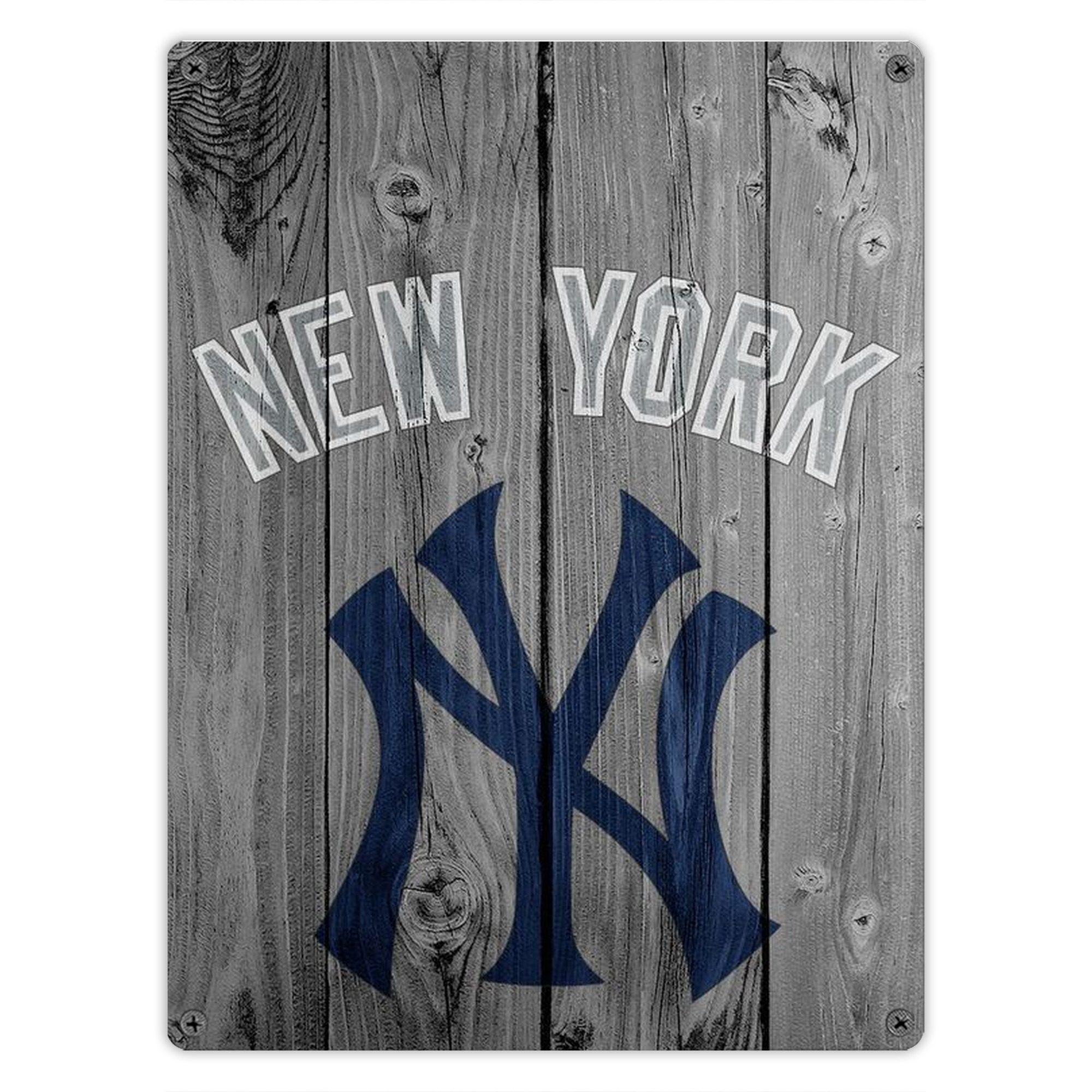 New York Yankees 204 Vintage Metal Tin Sign 12x16inch – Retro Wall Art Decor For Home, Bar, Kitchen, Bedroom, Office – Durable Iron Sheet Poster, Easy To Hang, Full-Color Printing