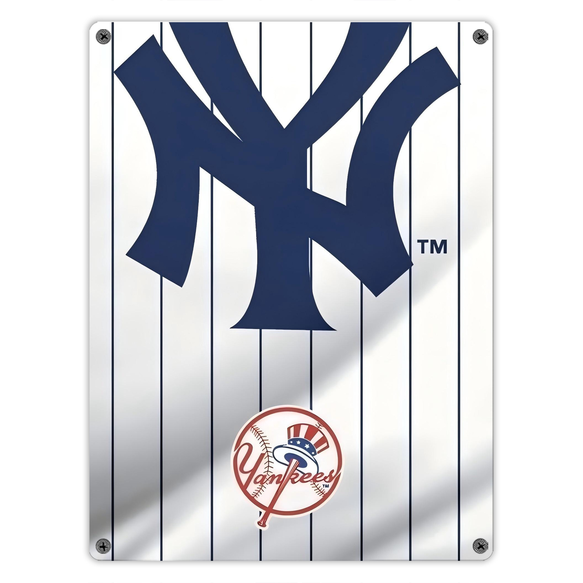 New York Yankees 126 Vintage Metal Tin Sign 12x16inch – Retro Wall Art Decor For Home, Bar, Kitchen, Bedroom, Office – Durable Iron Sheet Poster, Easy To Hang, Full-Color Printing