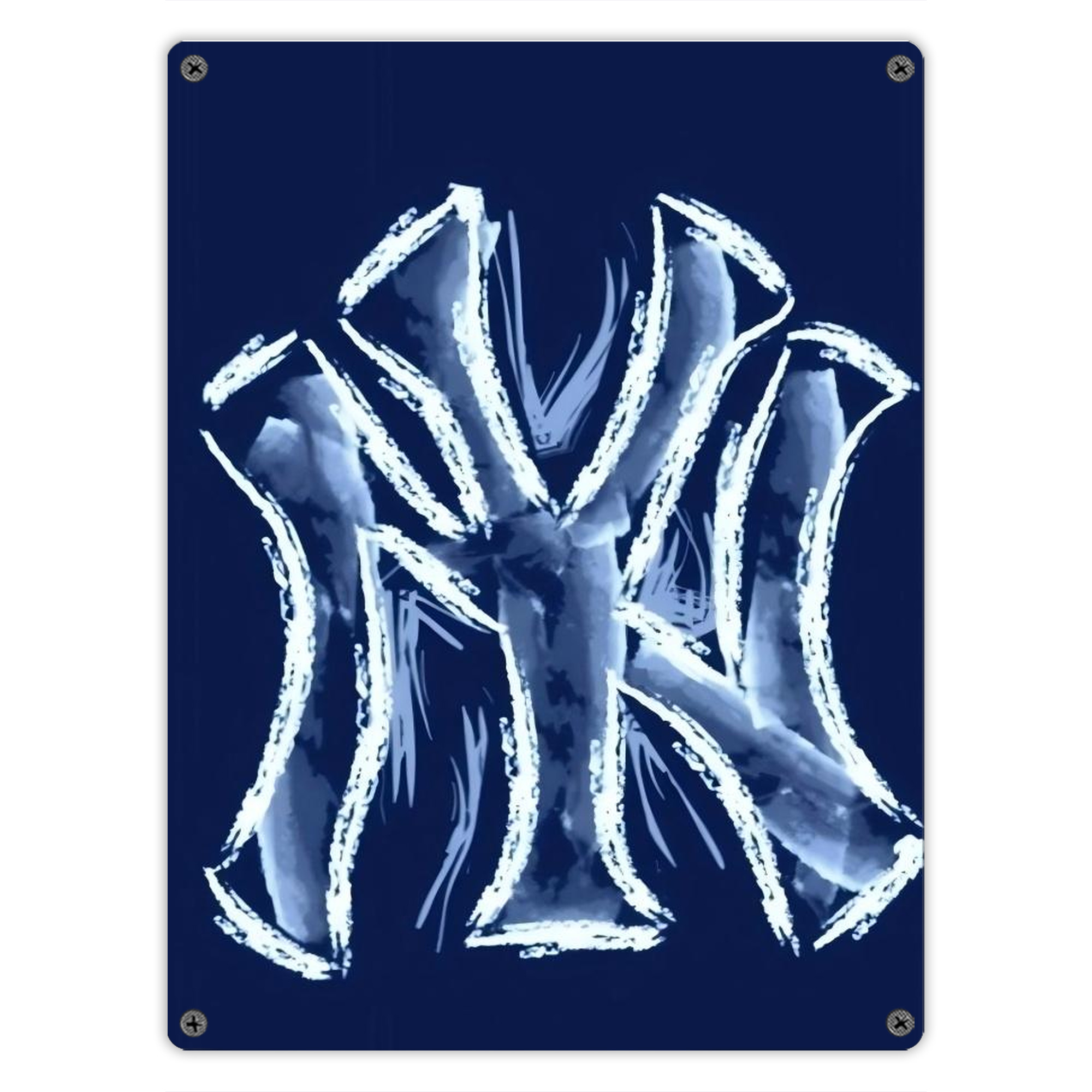 New York Yankees 137 Vintage Metal Tin Sign 12x16inch – Retro Wall Art Decor For Home, Bar, Kitchen, Bedroom, Office – Durable Iron Sheet Poster, Easy To Hang, Full-Color Printing