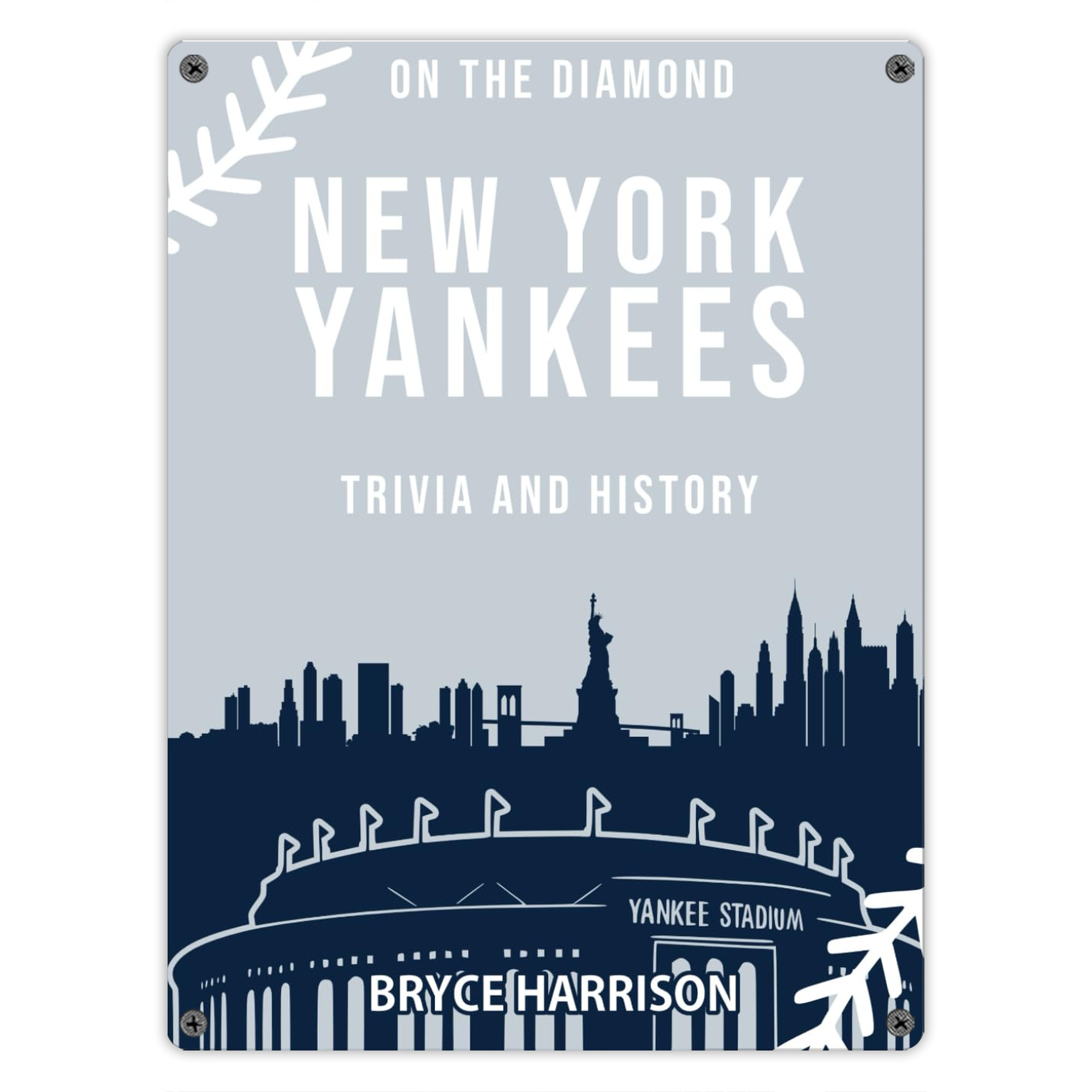 New York Yankees 141 Vintage Metal Tin Sign 12x16inch – Retro Wall Art Decor For Home, Bar, Kitchen, Bedroom, Office – Durable Iron Sheet Poster, Easy To Hang, Full-Color Printing