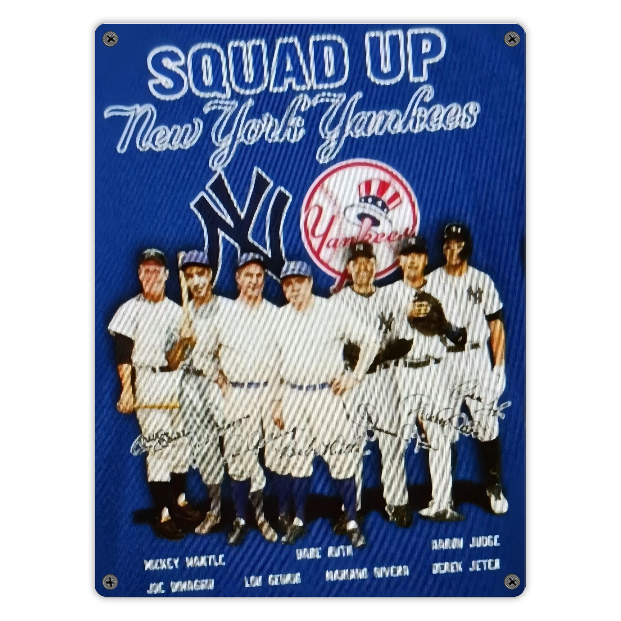 New York Yankees 312 Vintage Metal Tin Sign 12x16inch – Retro Wall Art Decor For Home, Bar, Kitchen, Bedroom, Office – Durable Iron Sheet Poster, Easy To Hang, Full-Color Printing