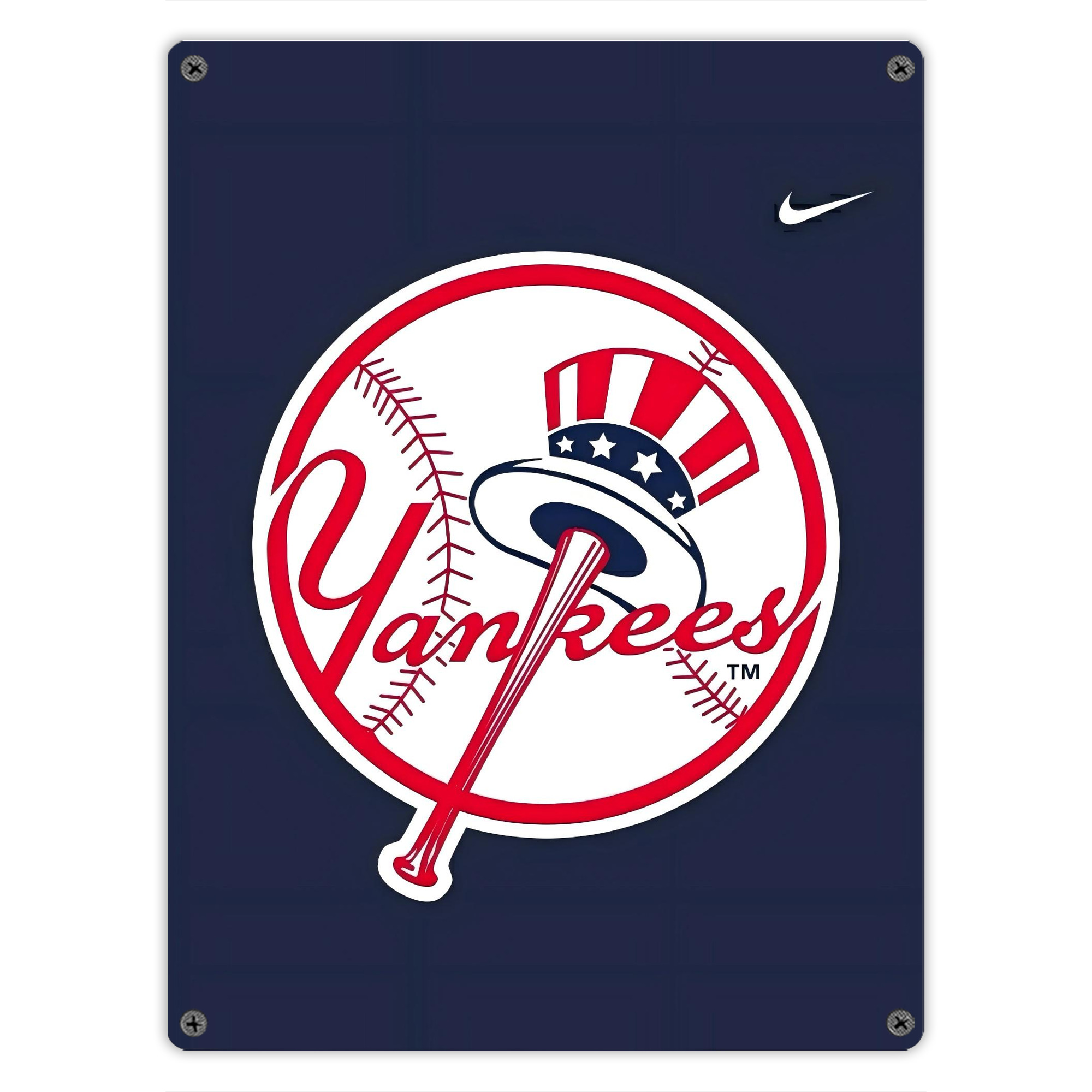 New York Yankees 157 Vintage Metal Tin Sign 12x16inch – Retro Wall Art Decor For Home, Bar, Kitchen, Bedroom, Office – Durable Iron Sheet Poster, Easy To Hang, Full-Color Printing