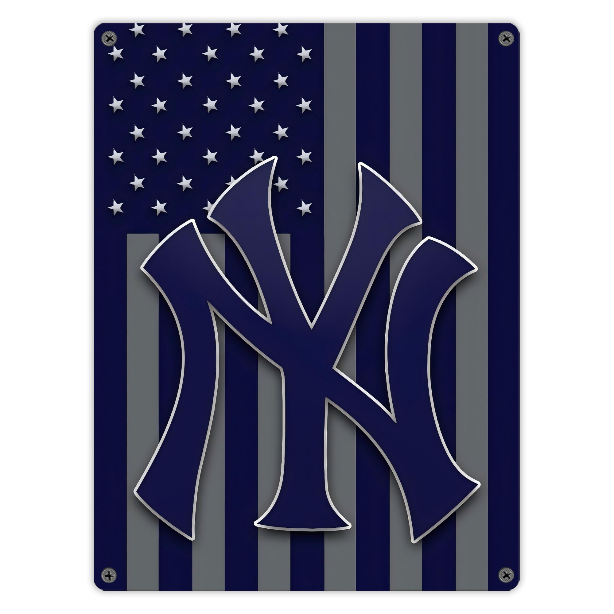 New York Yankees 162 Vintage Metal Tin Sign 12x16inch – Retro Wall Art Decor For Home, Bar, Kitchen, Bedroom, Office – Durable Iron Sheet Poster, Easy To Hang, Full-Color Printing