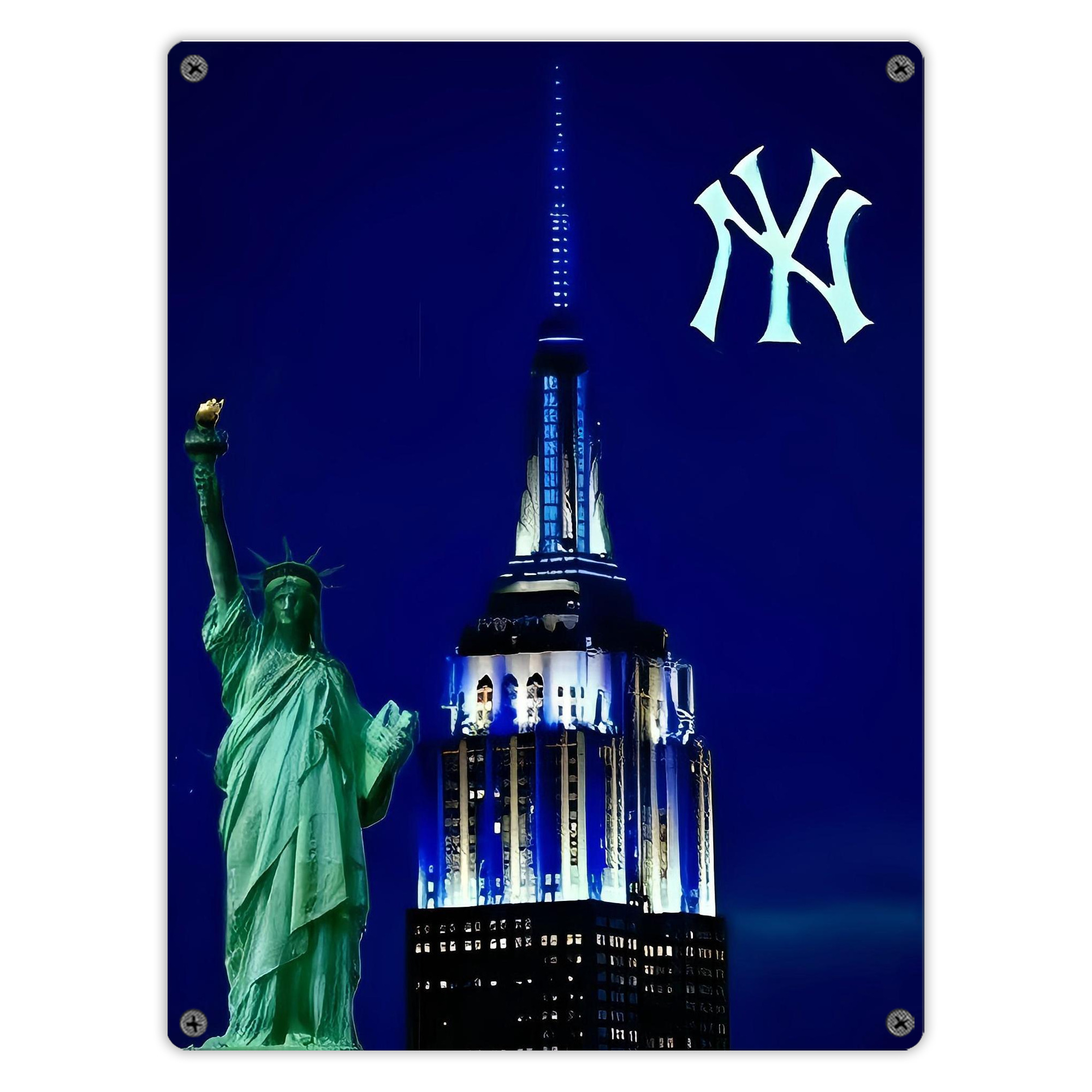 New York Yankees 175 Vintage Metal Tin Sign 12x16inch – Retro Wall Art Decor For Home, Bar, Kitchen, Bedroom, Office – Durable Iron Sheet Poster, Easy To Hang, Full-Color Printing
