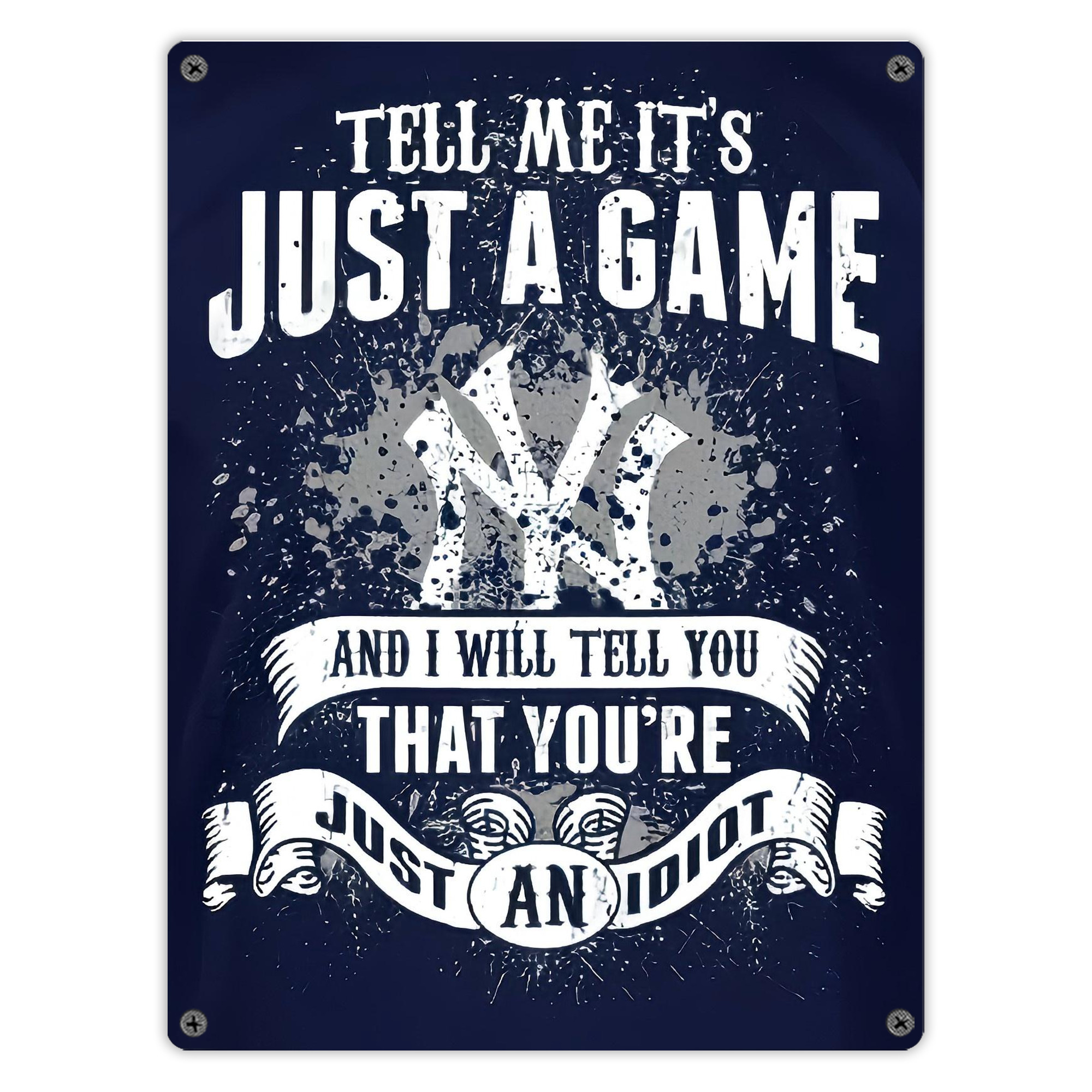 New York Yankees 174 Vintage Metal Tin Sign 12x16inch – Retro Wall Art Decor For Home, Bar, Kitchen, Bedroom, Office – Durable Iron Sheet Poster, Easy To Hang, Full-Color Printing