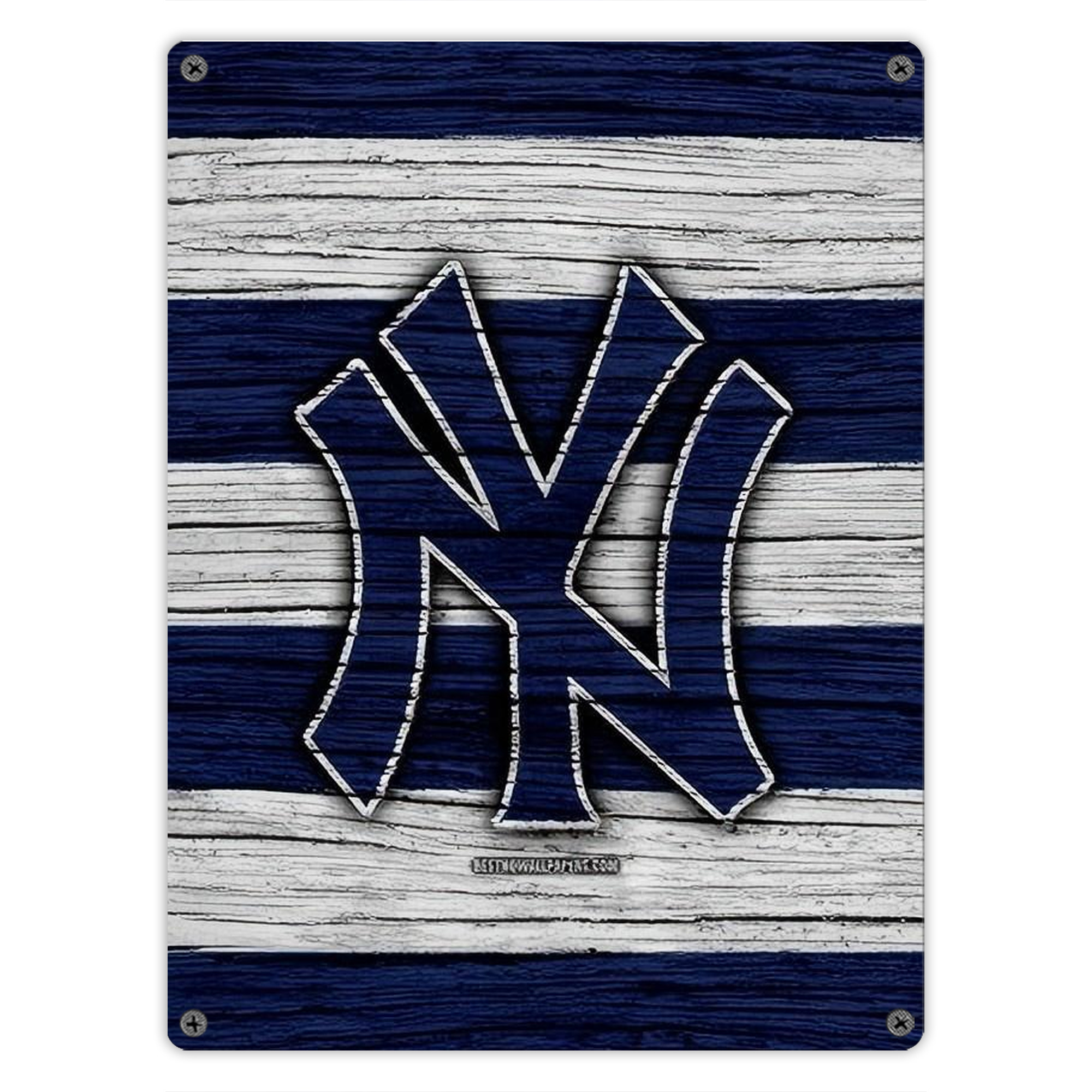 New York Yankees 187 Vintage Metal Tin Sign 12x16inch – Retro Wall Art Decor For Home, Bar, Kitchen, Bedroom, Office – Durable Iron Sheet Poster, Easy To Hang, Full-Color Printing
