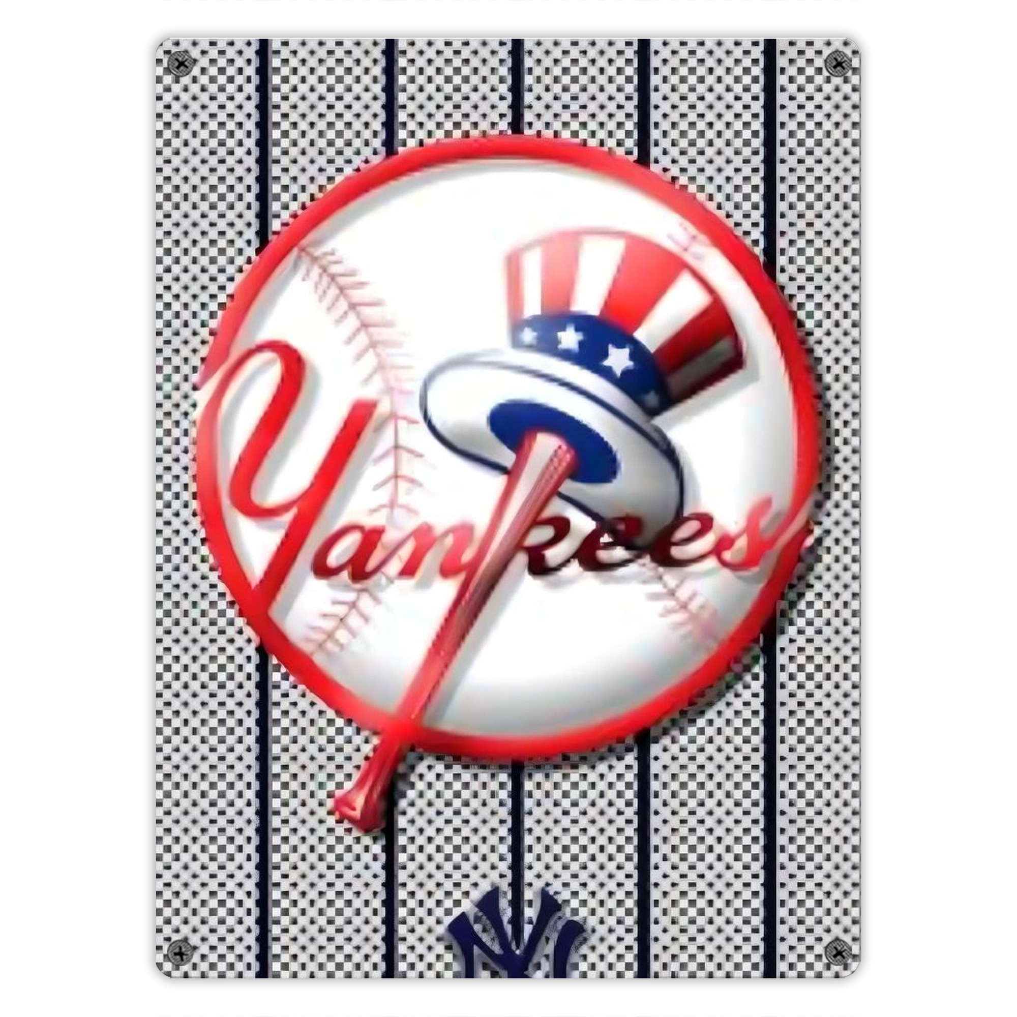 New York Yankees 191 Vintage Metal Tin Sign 12x16inch – Retro Wall Art Decor For Home, Bar, Kitchen, Bedroom, Office – Durable Iron Sheet Poster, Easy To Hang, Full-Color Printing