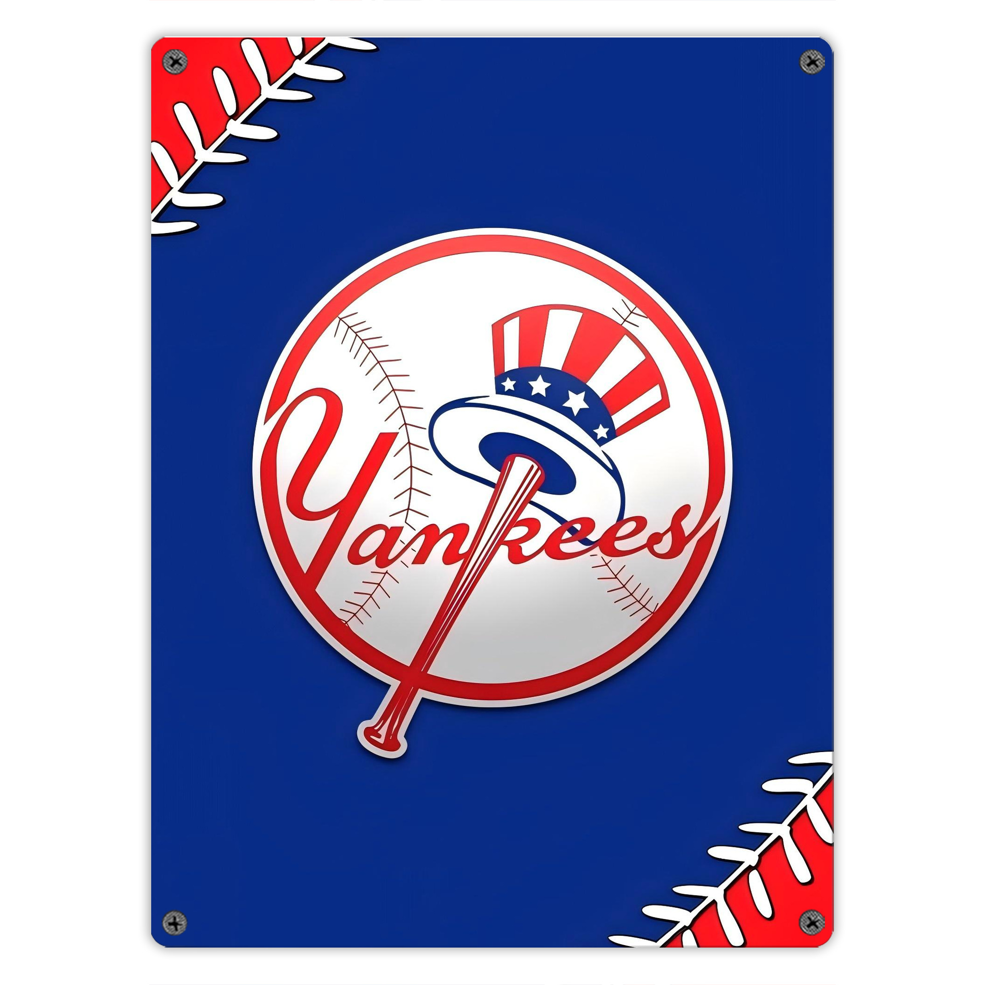 New York Yankees 203 Vintage Metal Tin Sign 12x16inch – Retro Wall Art Decor For Home, Bar, Kitchen, Bedroom, Office – Durable Iron Sheet Poster, Easy To Hang, Full-Color Printing