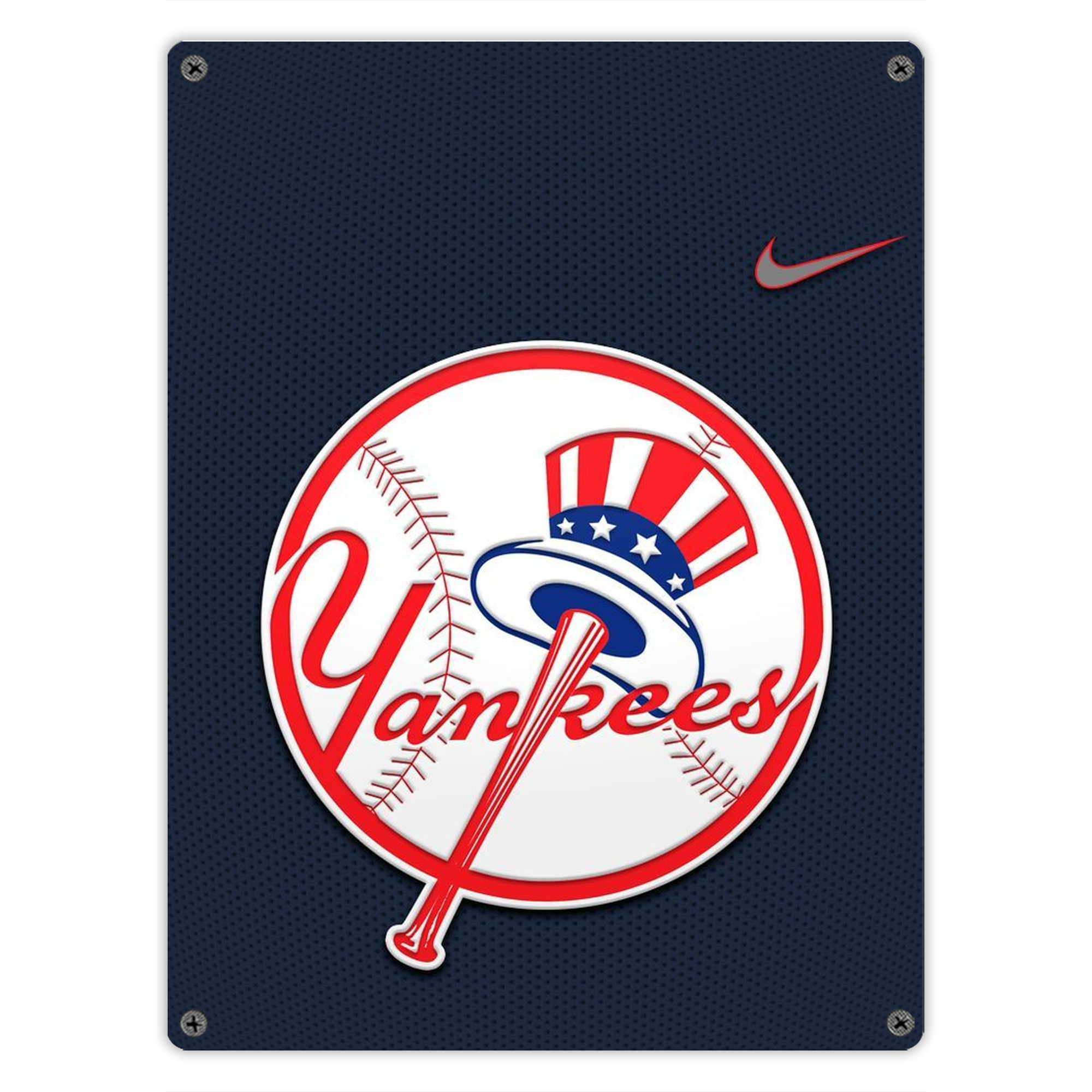 New York Yankees 208 Vintage Metal Tin Sign 12x16inch – Retro Wall Art Decor For Home, Bar, Kitchen, Bedroom, Office – Durable Iron Sheet Poster, Easy To Hang, Full-Color Printing