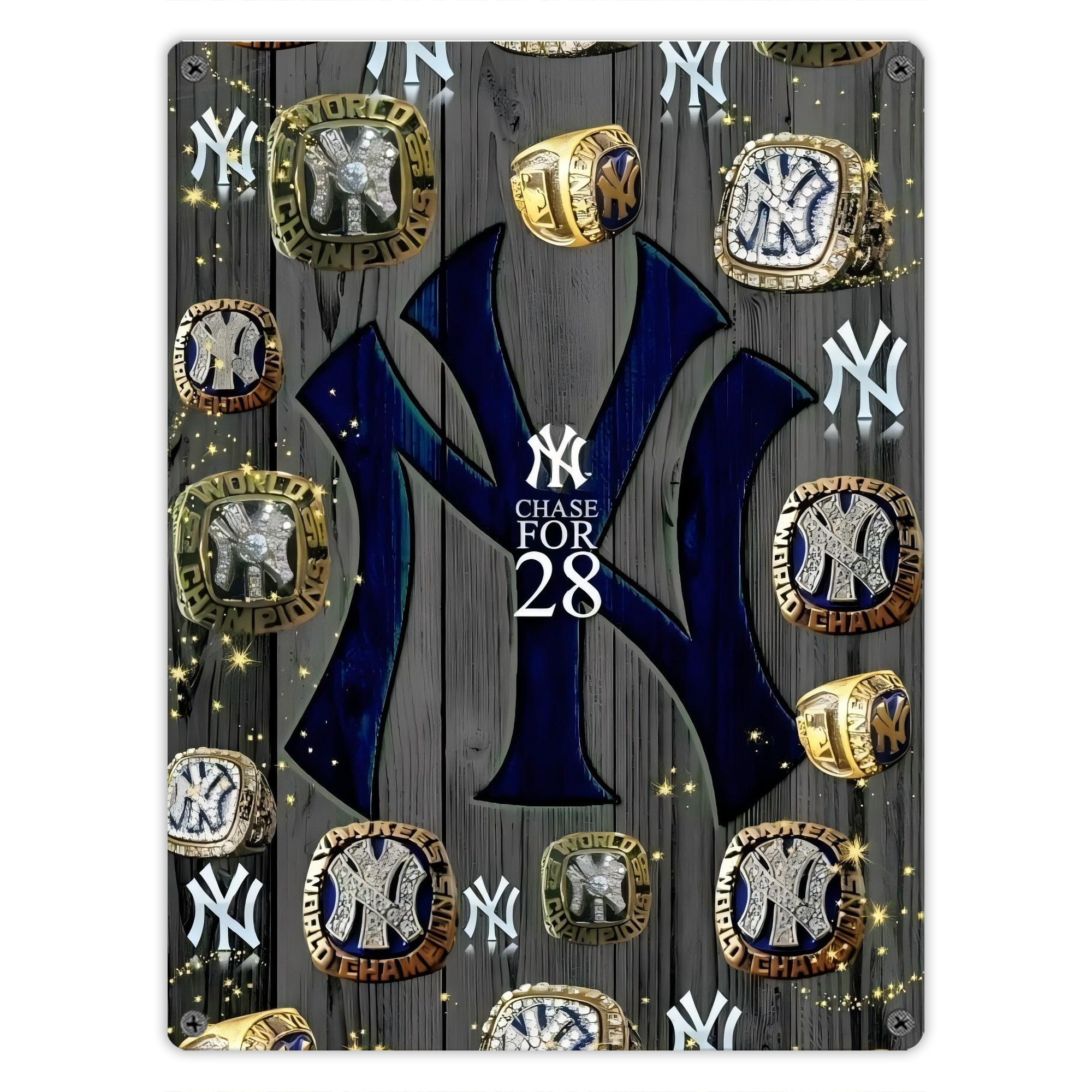 New York Yankees 209 Vintage Metal Tin Sign 12x16inch – Retro Wall Art Decor For Home, Bar, Kitchen, Bedroom, Office – Durable Iron Sheet Poster, Easy To Hang, Full-Color Printing