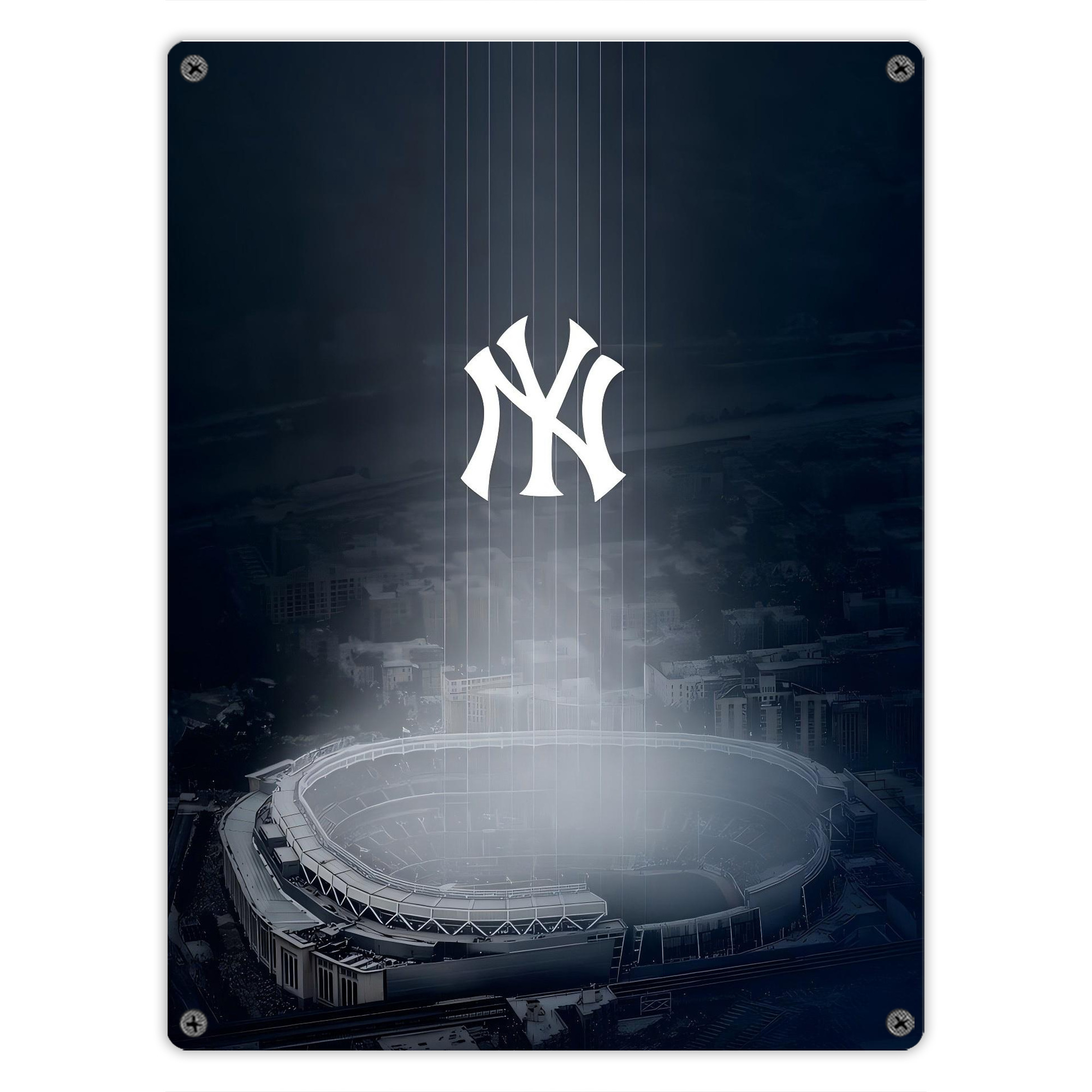 New York Yankees 225 Vintage Metal Tin Sign 12x16inch – Retro Wall Art Decor For Home, Bar, Kitchen, Bedroom, Office – Durable Iron Sheet Poster, Easy To Hang, Full-Color Printing