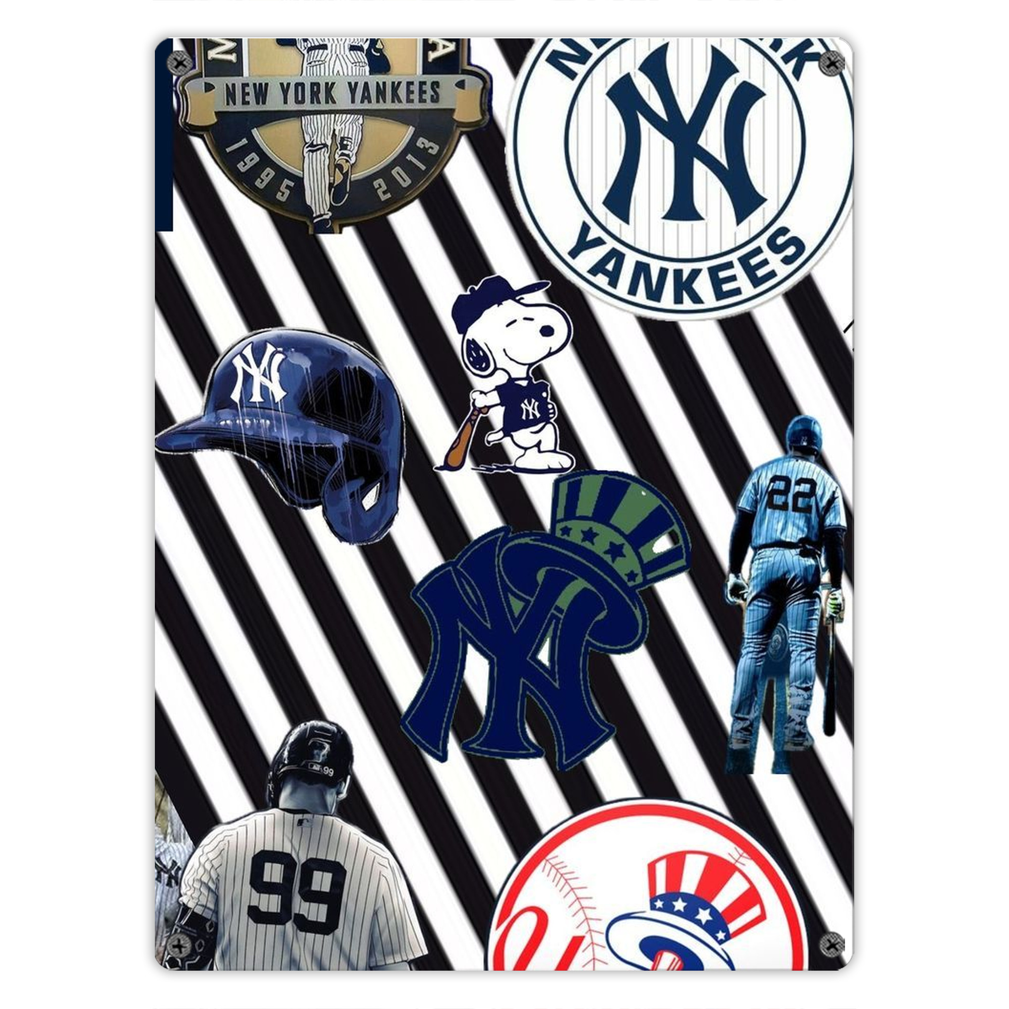 New York Yankees 231 Vintage Metal Tin Sign 12x16inch – Retro Wall Art Decor For Home, Bar, Kitchen, Bedroom, Office – Durable Iron Sheet Poster, Easy To Hang, Full-Color Printing
