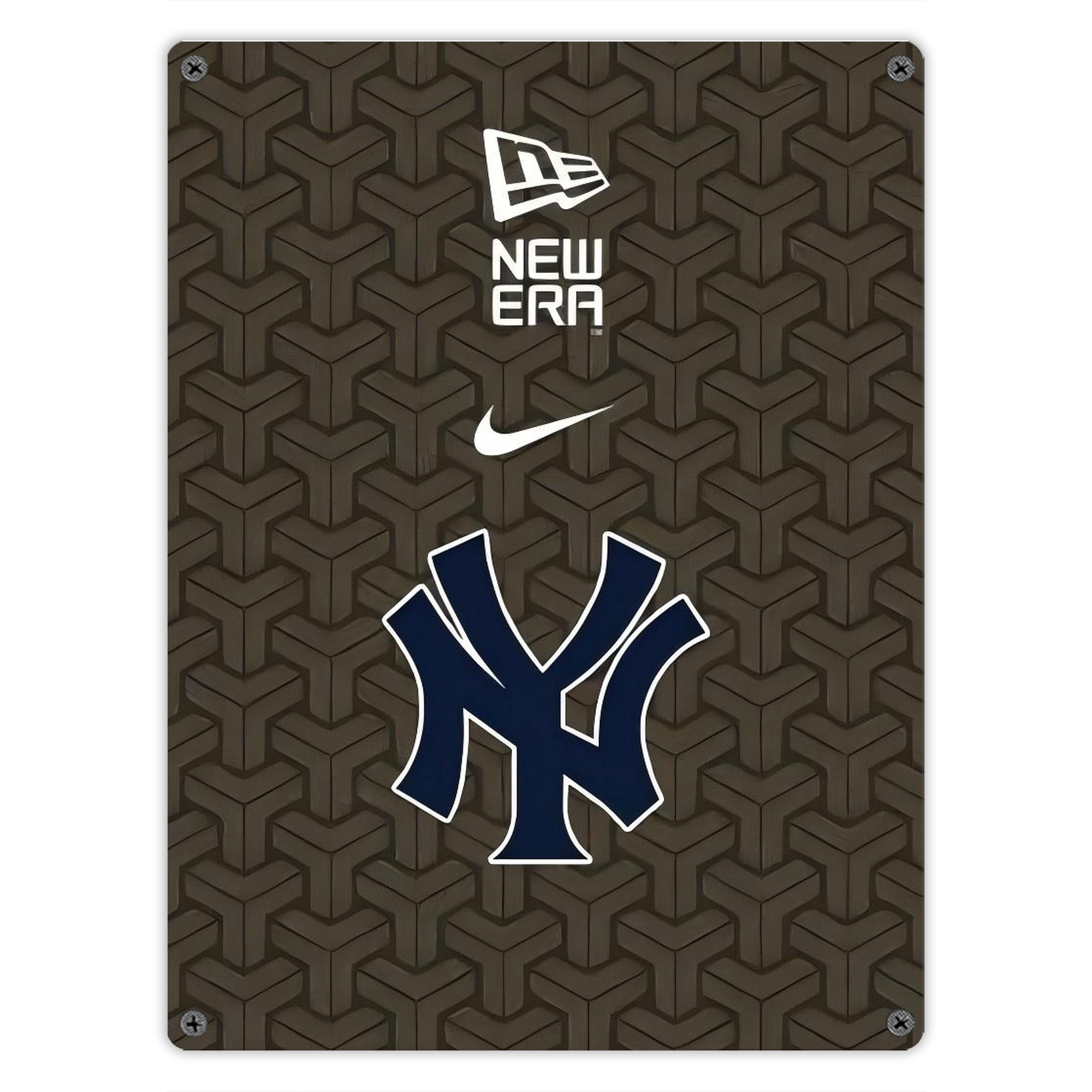 New York Yankees 318 Vintage Metal Tin Sign 12x16inch – Retro Wall Art Decor For Home, Bar, Kitchen, Bedroom, Office – Durable Iron Sheet Poster, Easy To Hang, Full-Color Printing