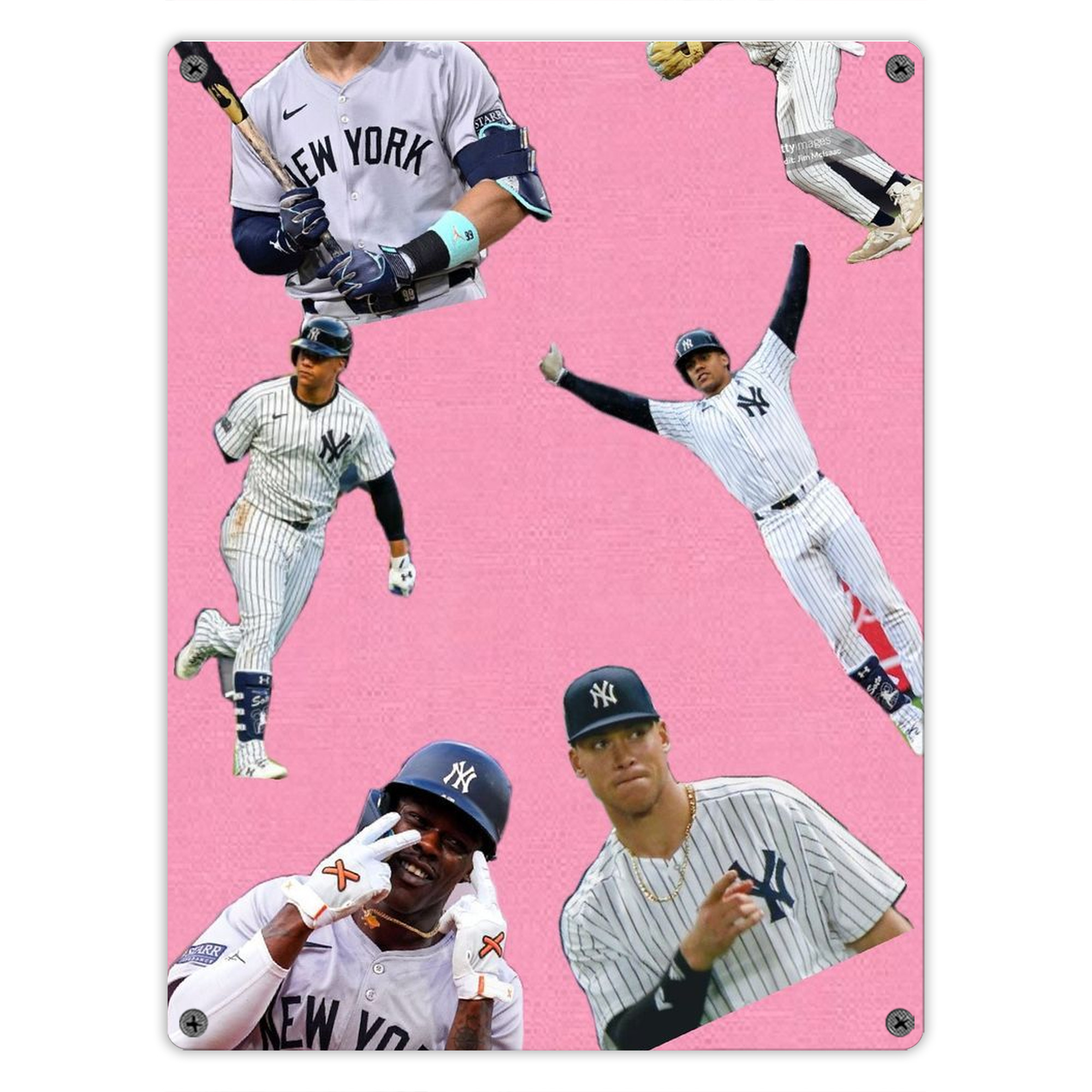 New York Yankees 323 Vintage Metal Tin Sign 12x16inch – Retro Wall Art Decor For Home, Bar, Kitchen, Bedroom, Office – Durable Iron Sheet Poster, Easy To Hang, Full-Color Printing