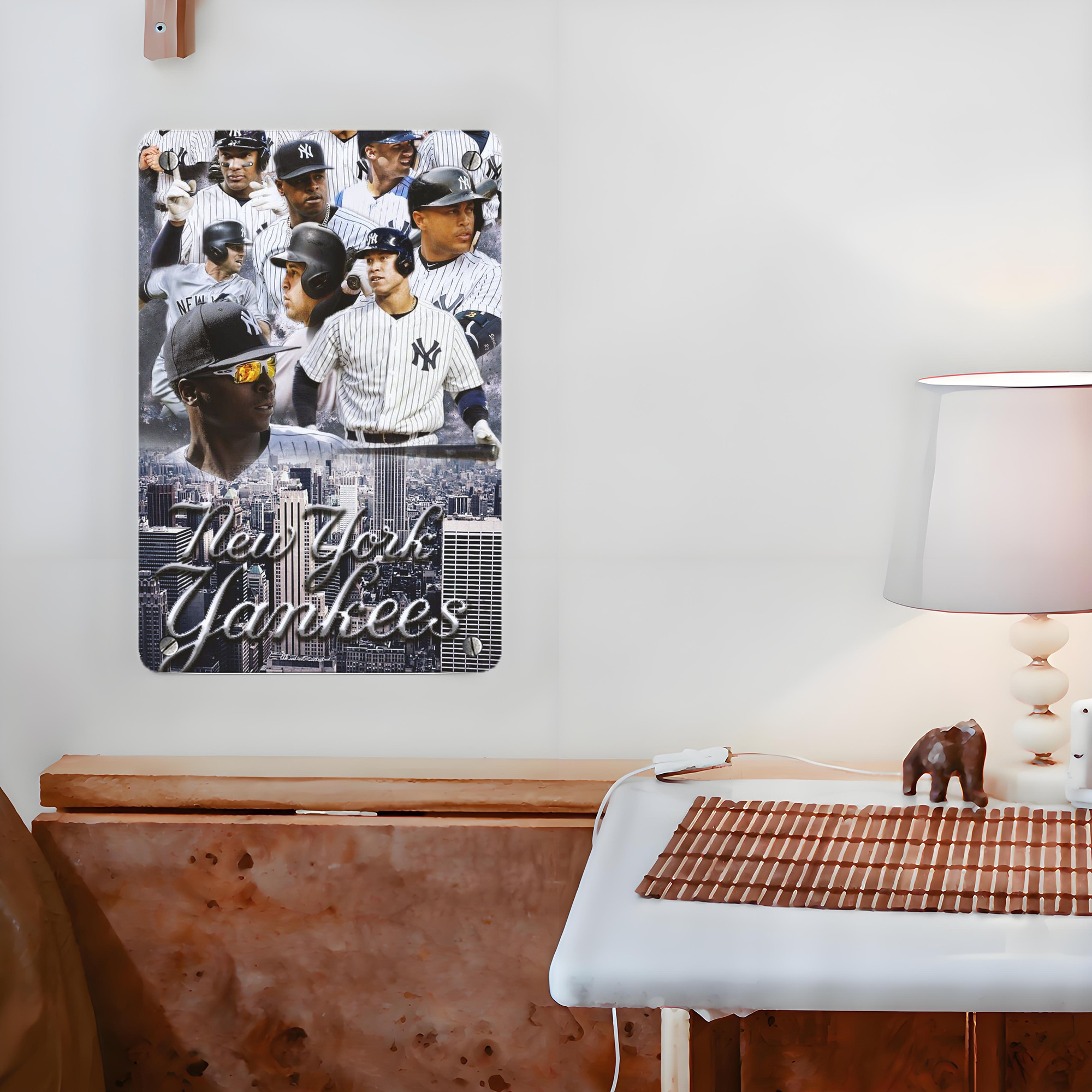 New York Yankees 101 Metal Tin Sign 8x12inch - High-Quality Full-Print Decorative Wall Art, Durable Rust-Resistant Metal Plaque For Living Room, Bedroom, Kitchen, Office, Bar Décor