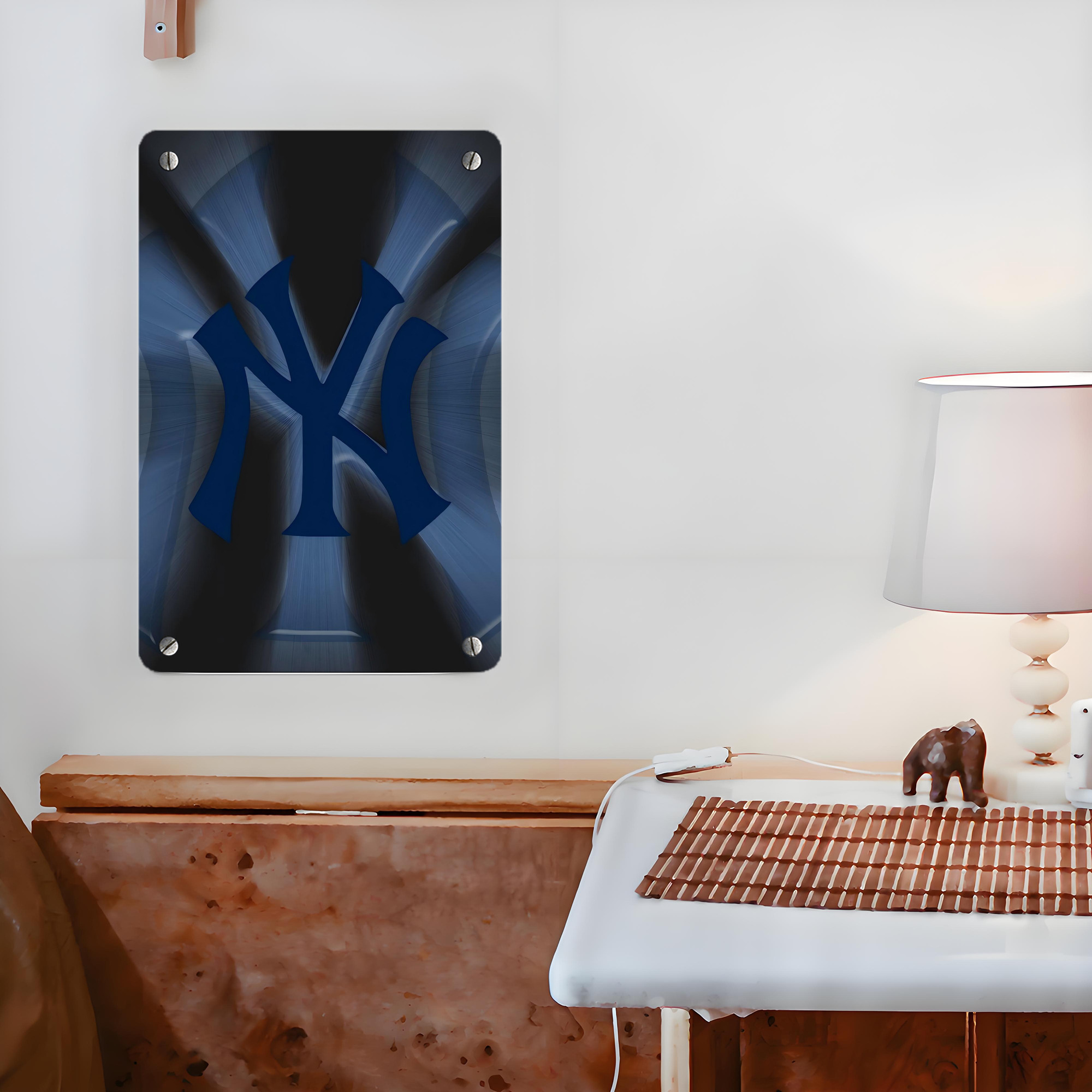 New York Yankees 110 Metal Tin Sign 8x12inch - High-Quality Full-Print Decorative Wall Art, Durable Rust-Resistant Metal Plaque For Living Room, Bedroom, Kitchen, Office, Bar Décor