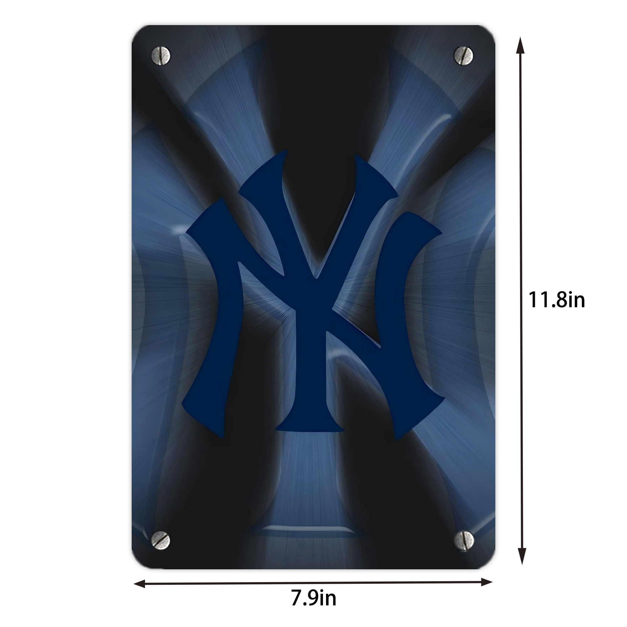 New York Yankees 110 Metal Tin Sign 8x12inch - High-Quality Full-Print Decorative Wall Art, Durable Rust-Resistant Metal Plaque For Living Room, Bedroom, Kitchen, Office, Bar Décor