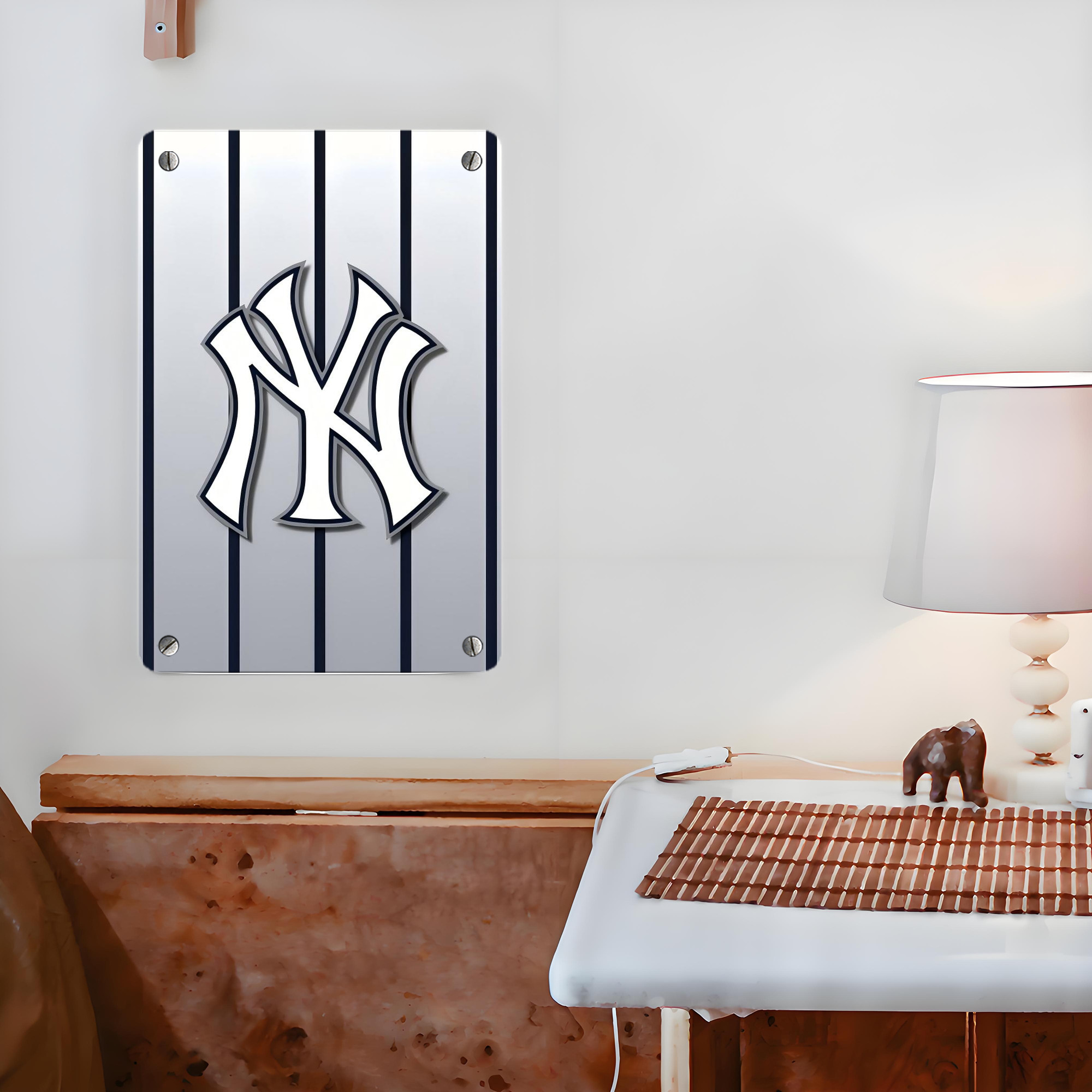 New York Yankees 118 Metal Tin Sign 8x12inch - High-Quality Full-Print Decorative Wall Art, Durable Rust-Resistant Metal Plaque For Living Room, Bedroom, Kitchen, Office, Bar Décor