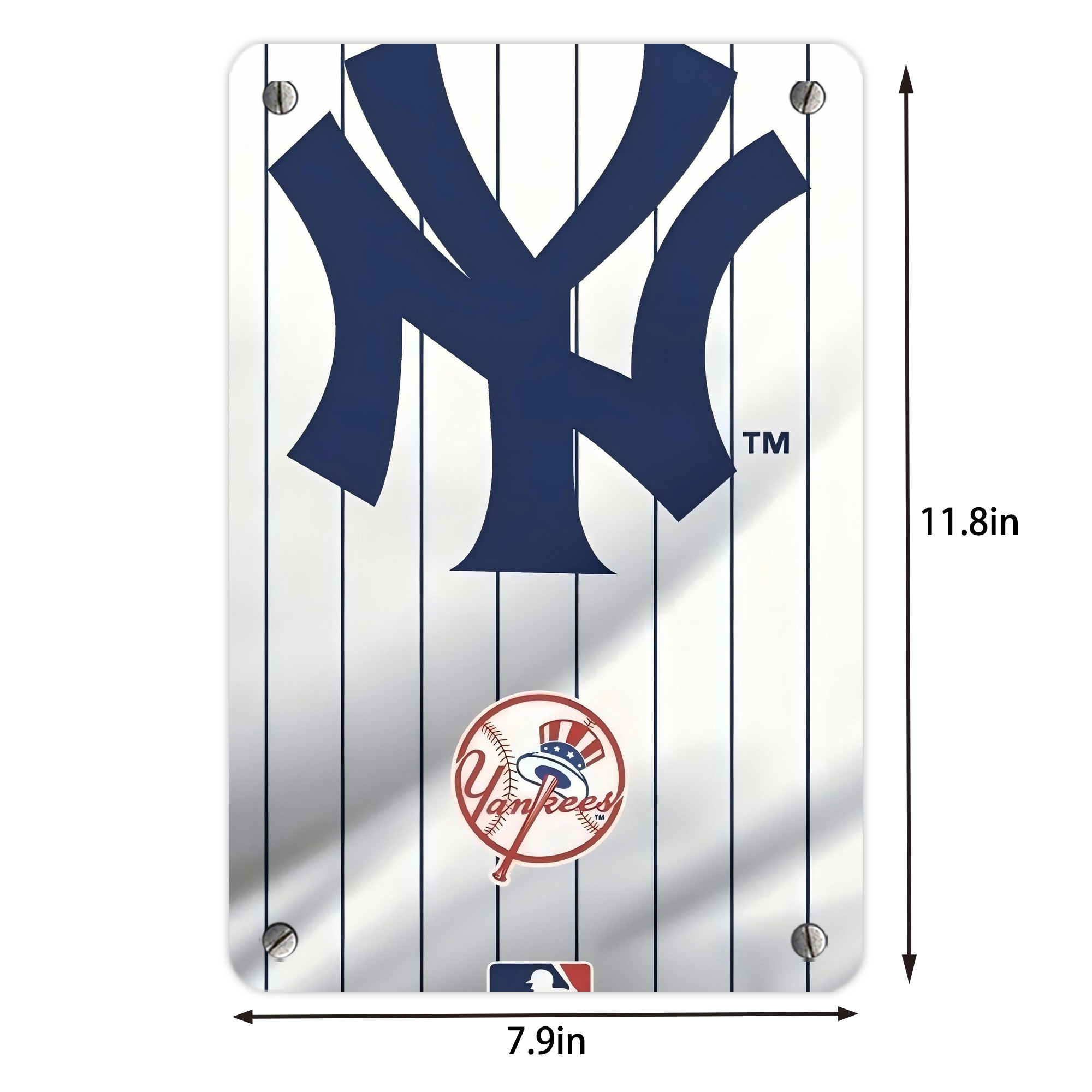 New York Yankees 126 Metal Tin Sign 8x12inch - High-Quality Full-Print Decorative Wall Art, Durable Rust-Resistant Metal Plaque For Living Room, Bedroom, Kitchen, Office, Bar Décor