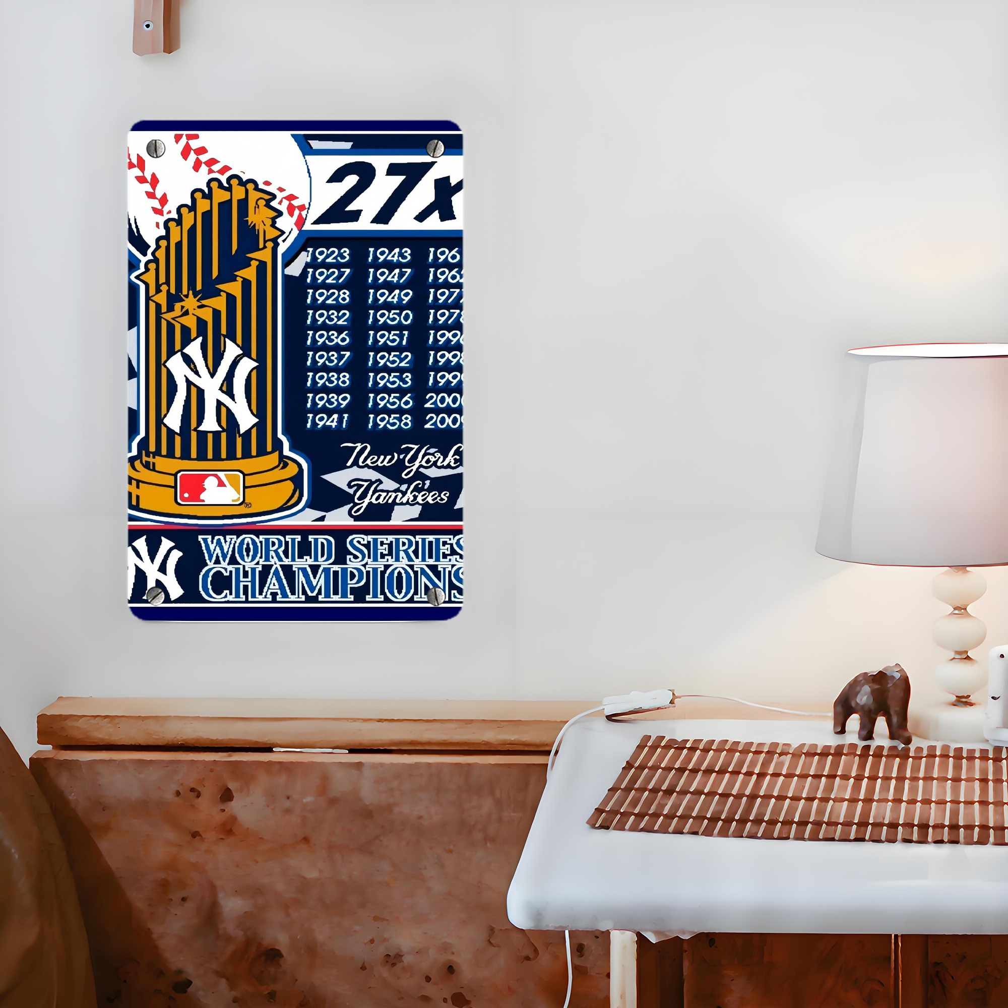 New York Yankees 108 Metal Tin Sign 8x12inch - High-Quality Full-Print Decorative Wall Art, Durable Rust-Resistant Metal Plaque For Living Room, Bedroom, Kitchen, Office, Bar Décor
