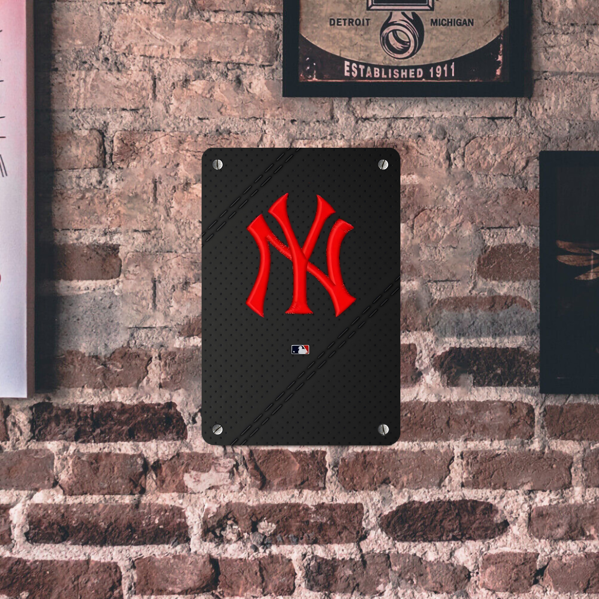 New York Yankees 121 Metal Tin Sign 8x12inch - High-Quality Full-Print Decorative Wall Art, Durable Rust-Resistant Metal Plaque For Living Room, Bedroom, Kitchen, Office, Bar Décor