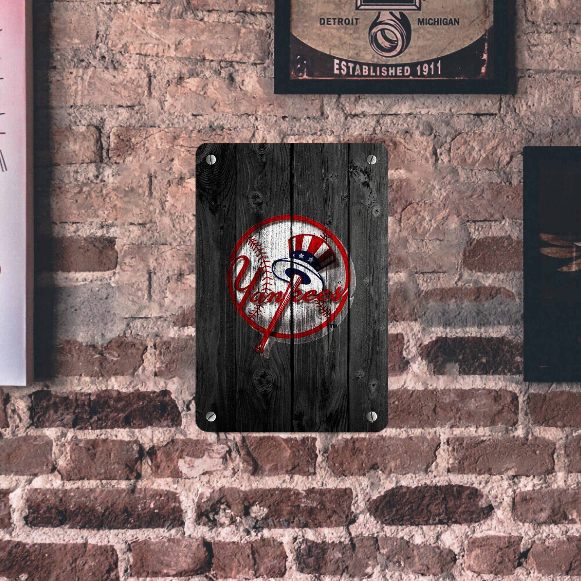 New York Yankees 131 Metal Tin Sign 8x12inch - High-Quality Full-Print Decorative Wall Art, Durable Rust-Resistant Metal Plaque For Living Room, Bedroom, Kitchen, Office, Bar Décor