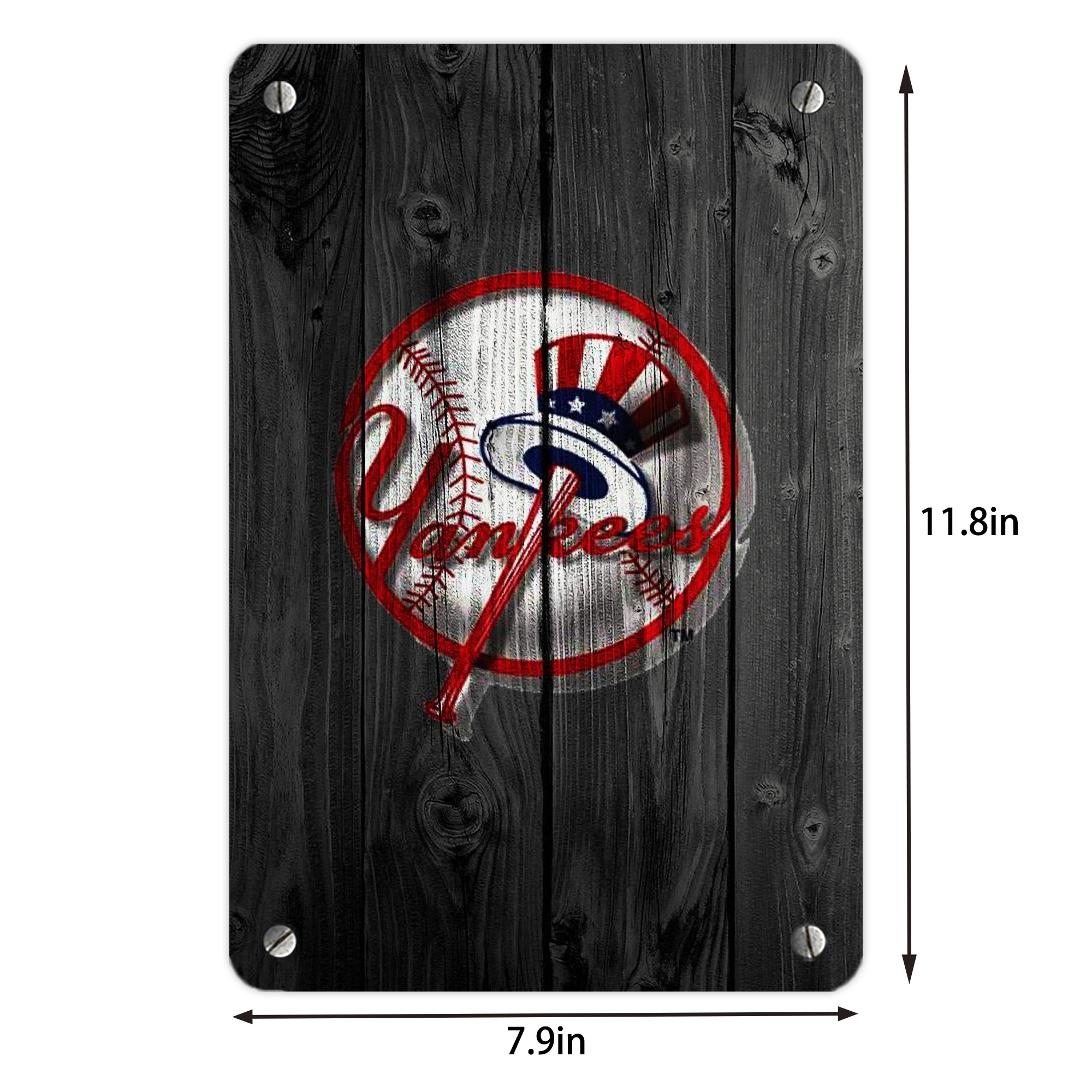 New York Yankees 131 Metal Tin Sign 8x12inch - High-Quality Full-Print Decorative Wall Art, Durable Rust-Resistant Metal Plaque For Living Room, Bedroom, Kitchen, Office, Bar Décor