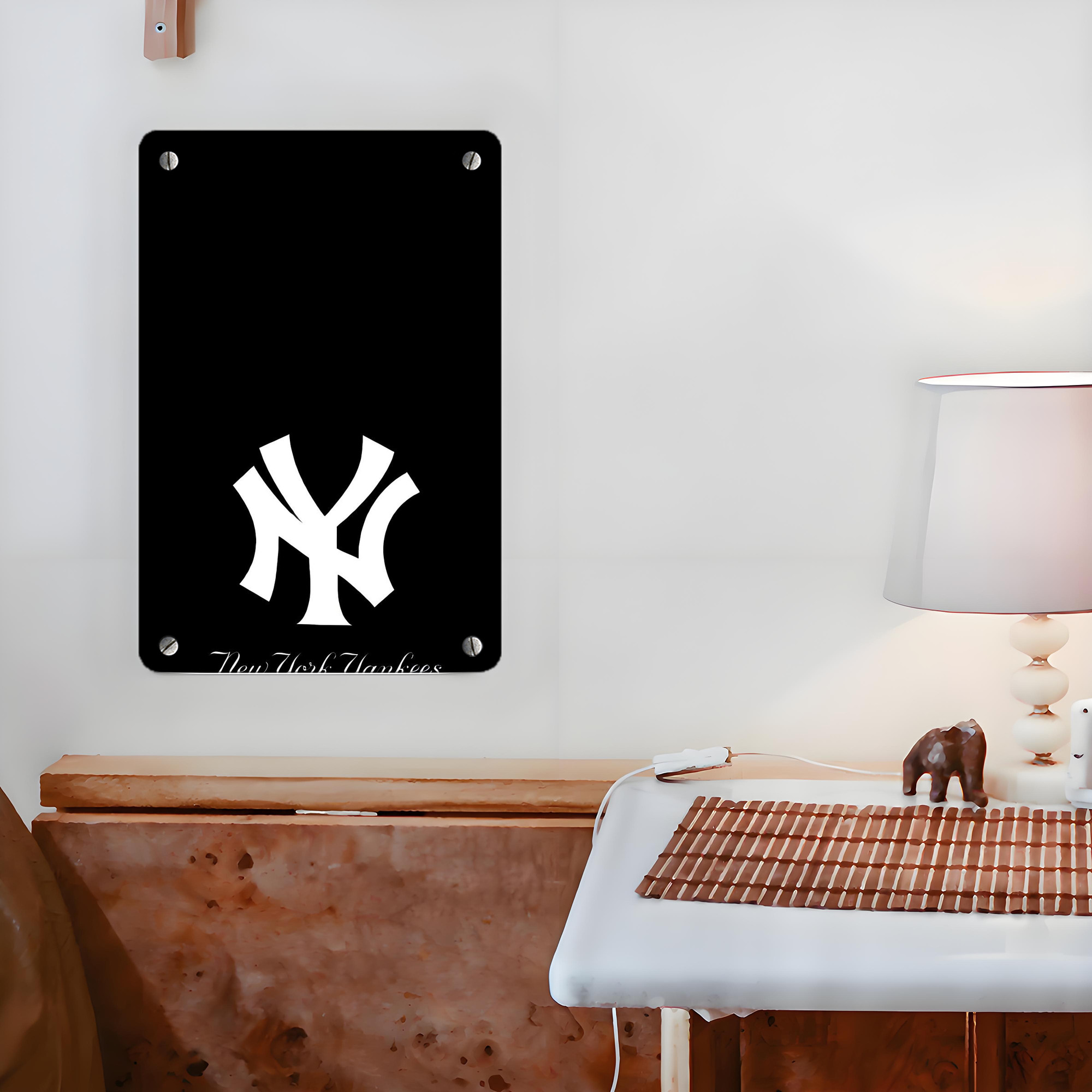New York Yankees 115 Metal Tin Sign 8x12inch - High-Quality Full-Print Decorative Wall Art, Durable Rust-Resistant Metal Plaque For Living Room, Bedroom, Kitchen, Office, Bar Décor