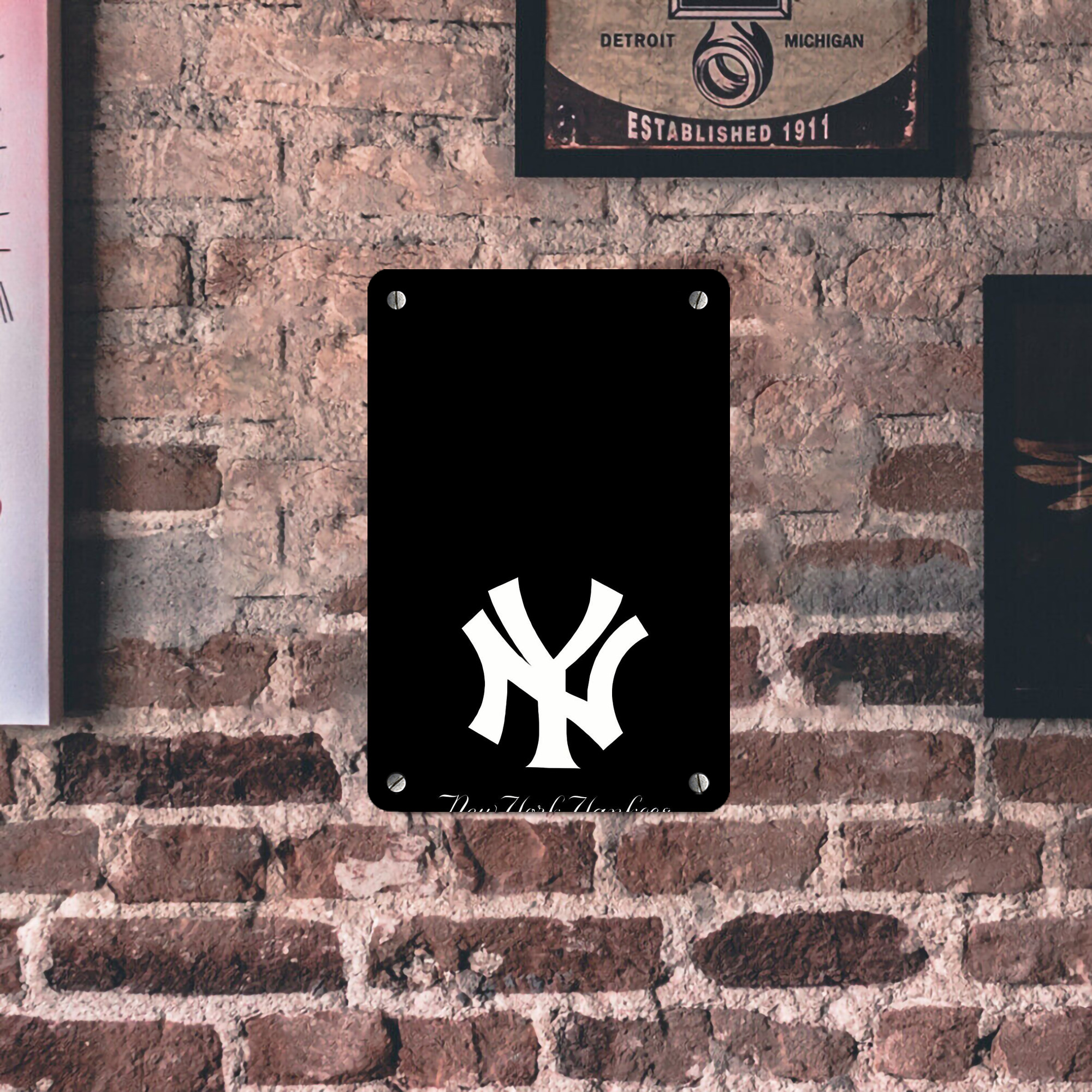 New York Yankees 115 Metal Tin Sign 8x12inch - High-Quality Full-Print Decorative Wall Art, Durable Rust-Resistant Metal Plaque For Living Room, Bedroom, Kitchen, Office, Bar Décor