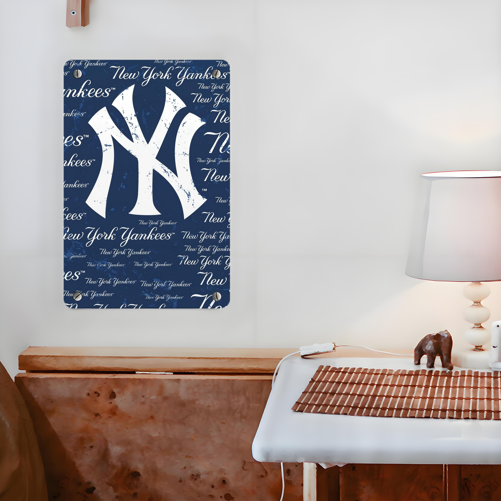New York Yankees 117 Metal Tin Sign 8x12inch - High-Quality Full-Print Decorative Wall Art, Durable Rust-Resistant Metal Plaque For Living Room, Bedroom, Kitchen, Office, Bar Décor