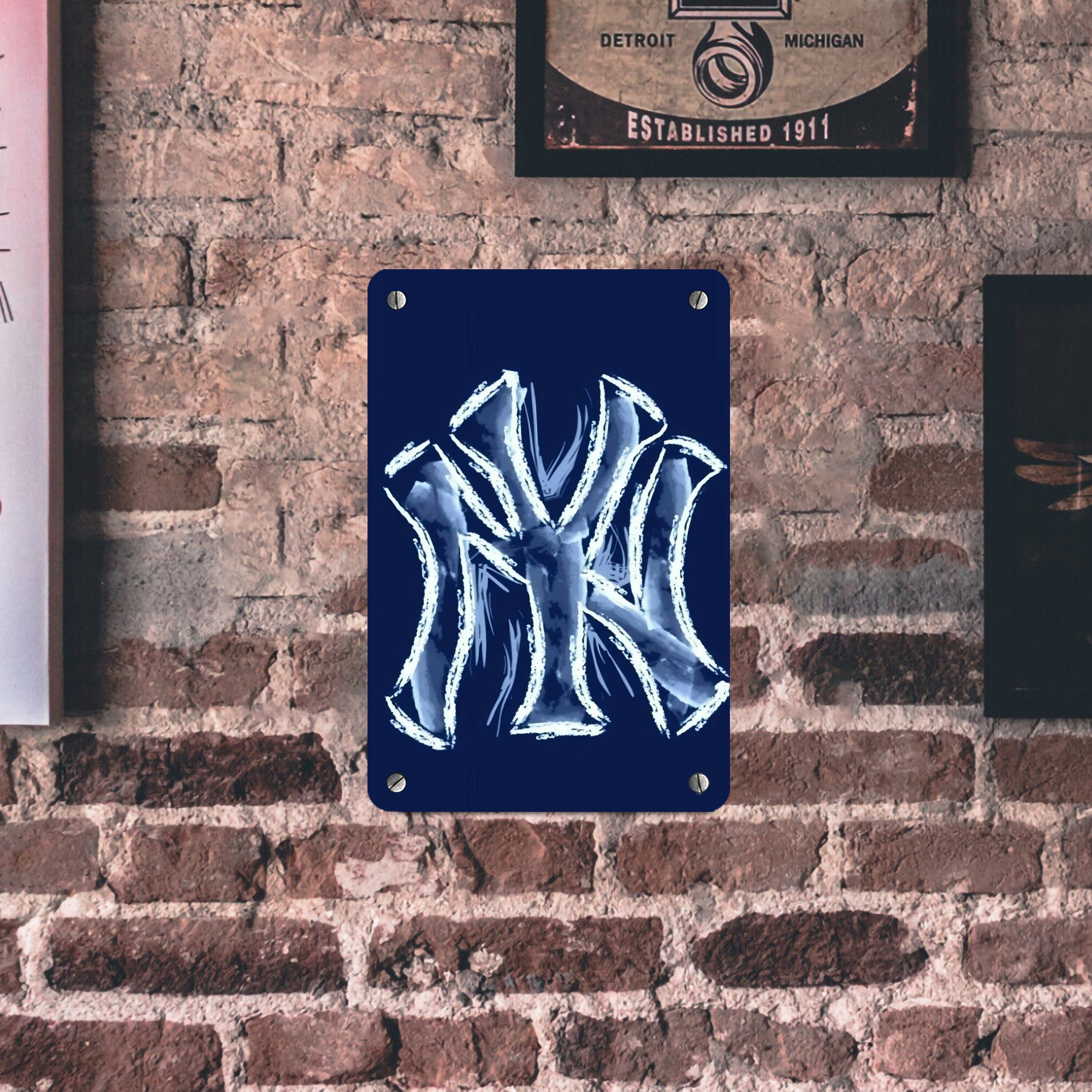 New York Yankees 137 Metal Tin Sign 8x12inch - High-Quality Full-Print Decorative Wall Art, Durable Rust-Resistant Metal Plaque For Living Room, Bedroom, Kitchen, Office, Bar Décor