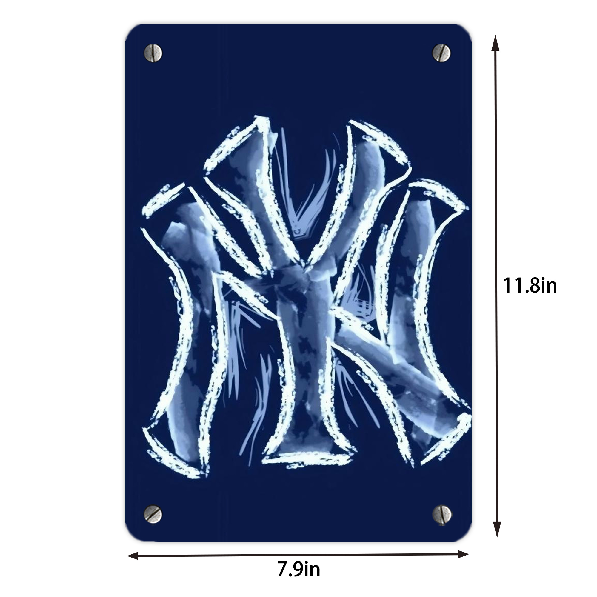 New York Yankees 137 Metal Tin Sign 8x12inch - High-Quality Full-Print Decorative Wall Art, Durable Rust-Resistant Metal Plaque For Living Room, Bedroom, Kitchen, Office, Bar Décor