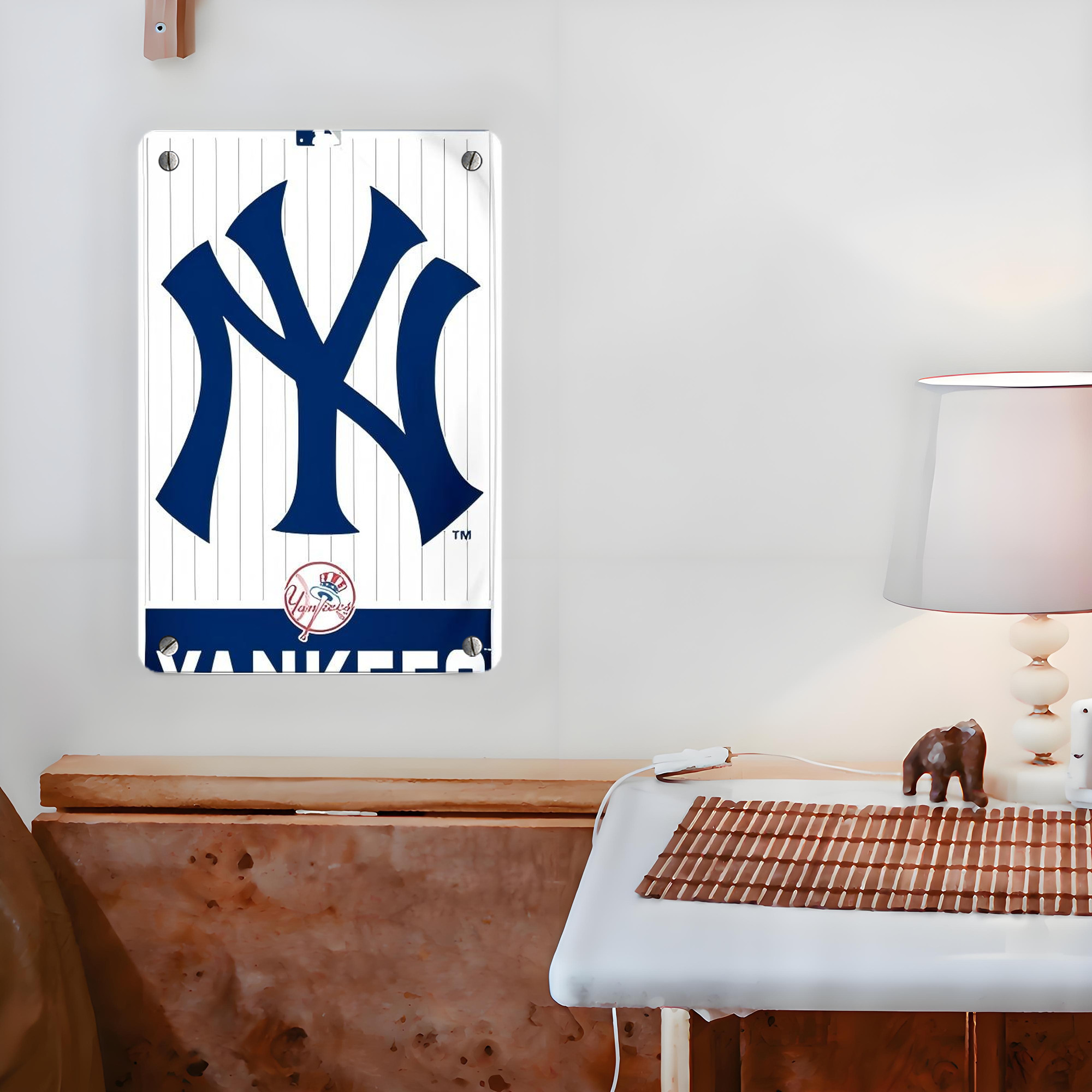 New York Yankees 134 Metal Tin Sign 8x12inch - High-Quality Full-Print Decorative Wall Art, Durable Rust-Resistant Metal Plaque For Living Room, Bedroom, Kitchen, Office, Bar Décor