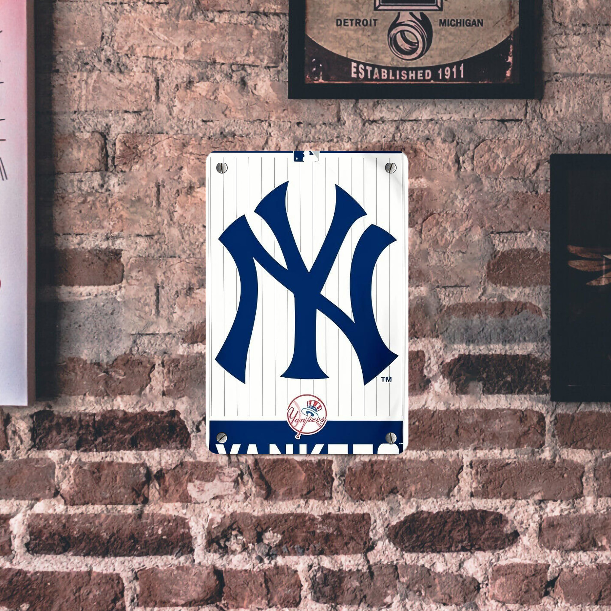 New York Yankees 134 Metal Tin Sign 8x12inch - High-Quality Full-Print Decorative Wall Art, Durable Rust-Resistant Metal Plaque For Living Room, Bedroom, Kitchen, Office, Bar Décor