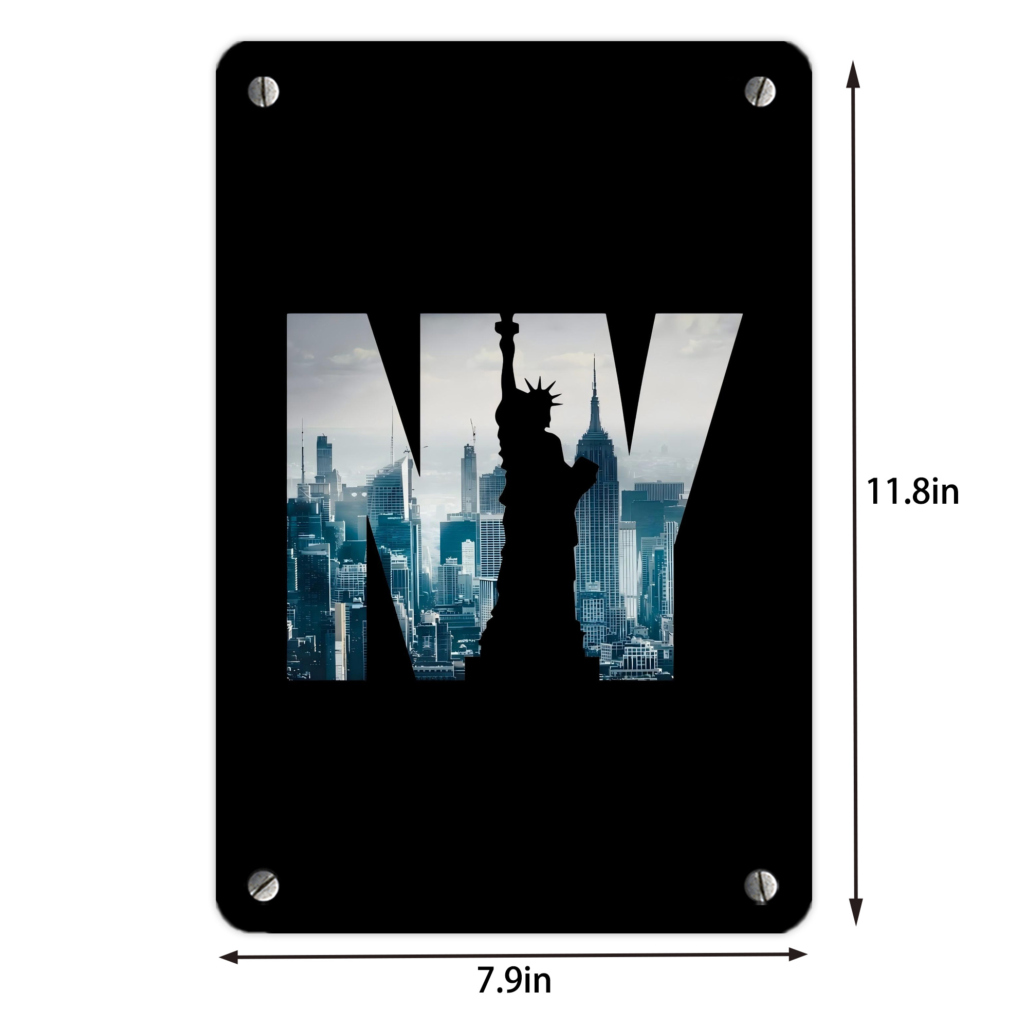 New York Yankees 142 Metal Tin Sign 8x12inch - High-Quality Full-Print Decorative Wall Art, Durable Rust-Resistant Metal Plaque For Living Room, Bedroom, Kitchen, Office, Bar Décor